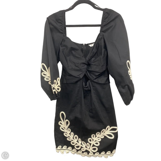 Dress Casual Short By H&m In Black & Cream, Size: S