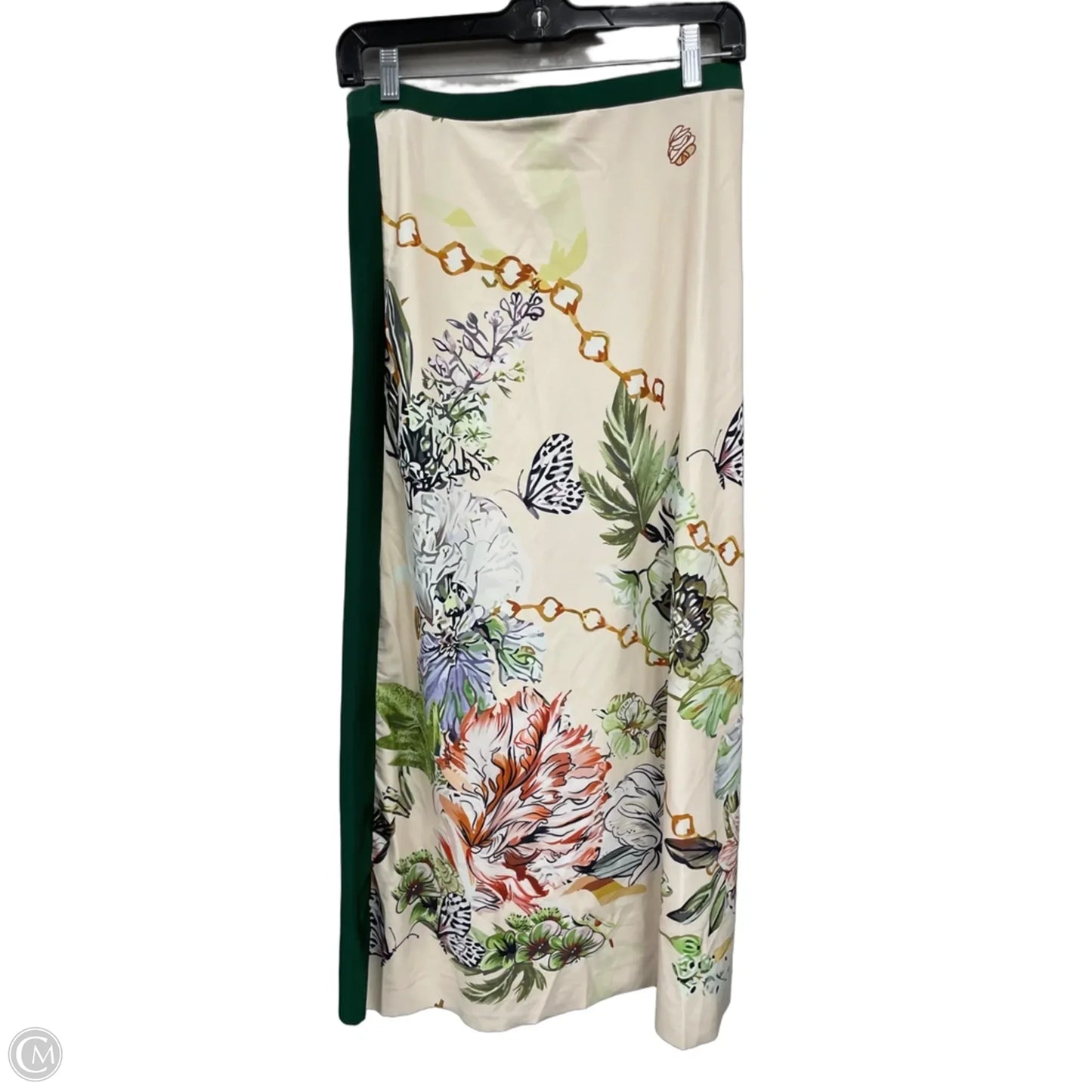 Skirt Maxi By Clothes Mentor In Cream & Green, Size: L