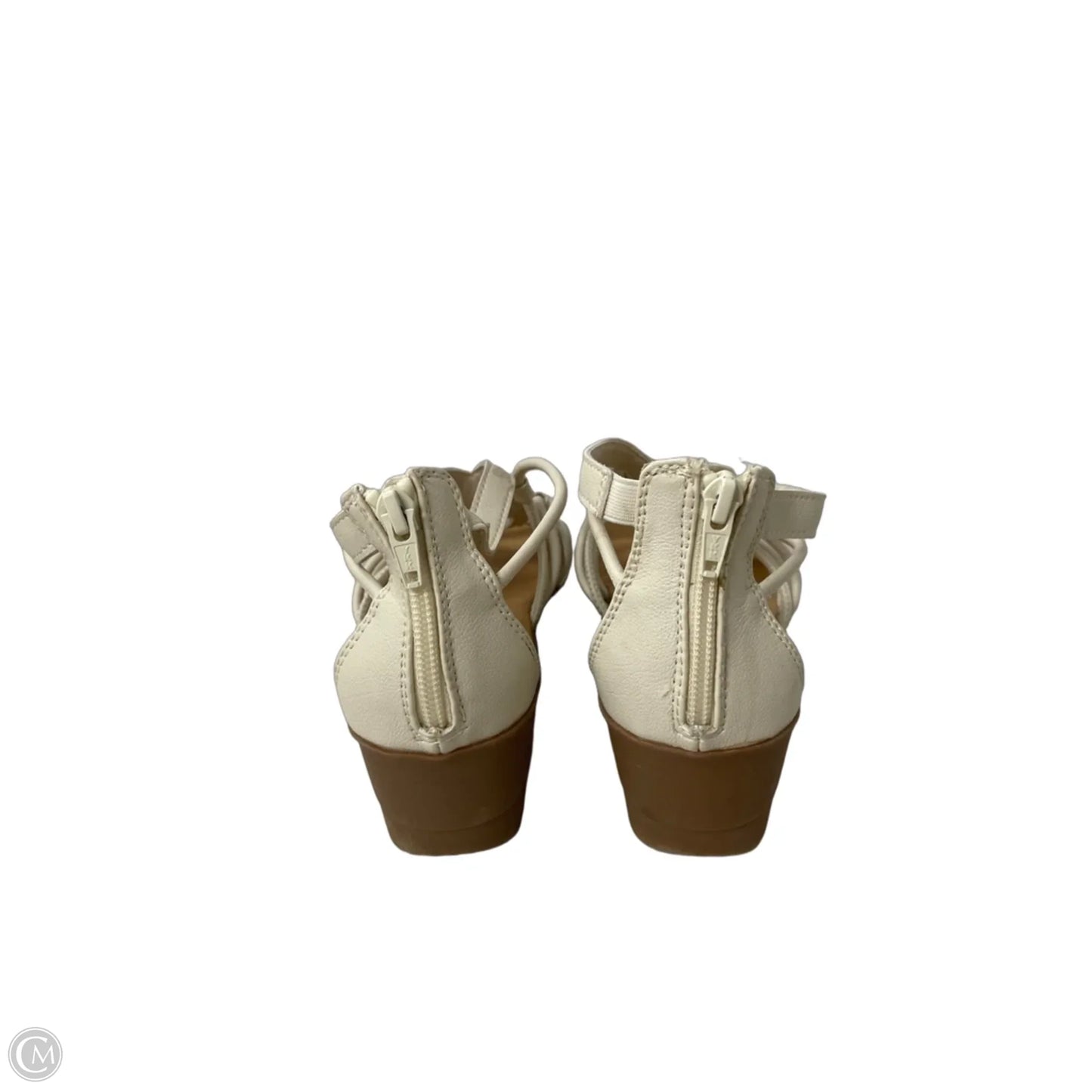 Sandals Heels Wedge By Bare Traps In Cream, Size: 8.5