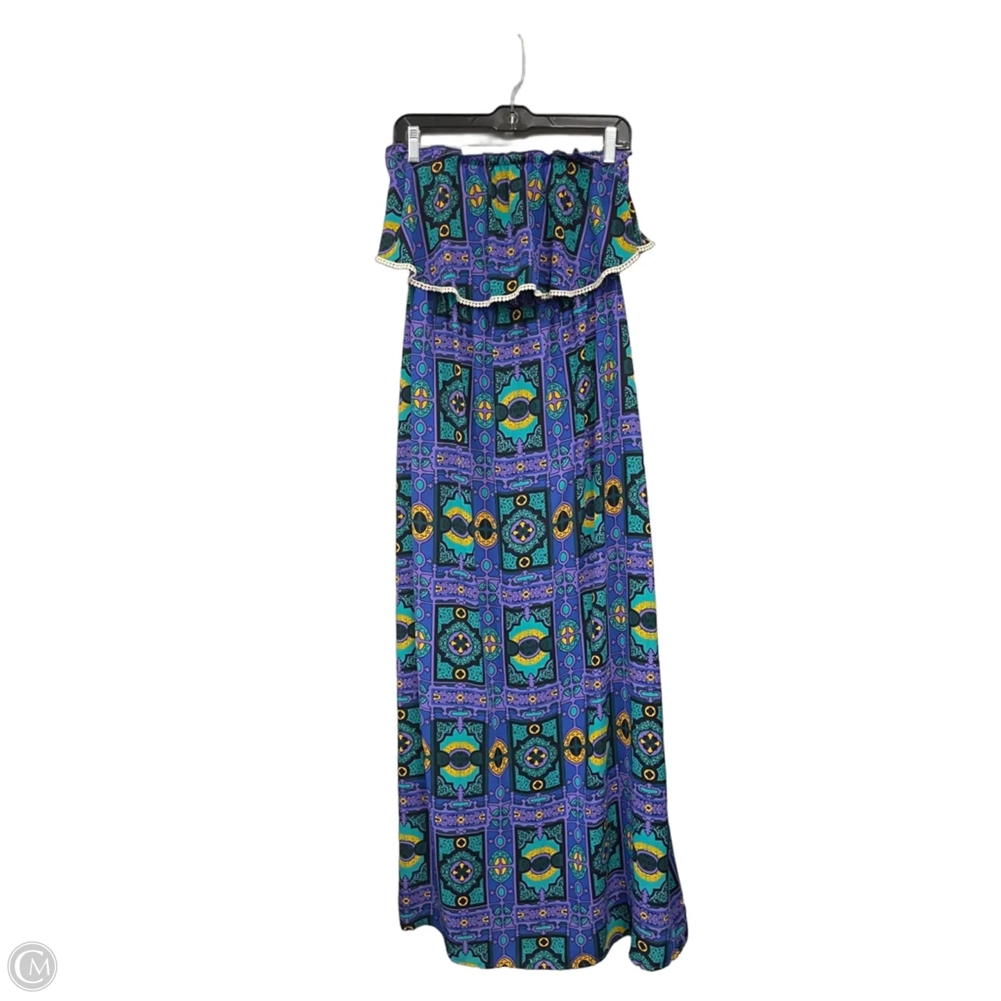 Dress Casual Maxi By Peach Love Cream California In Blue & Purple, Size: M