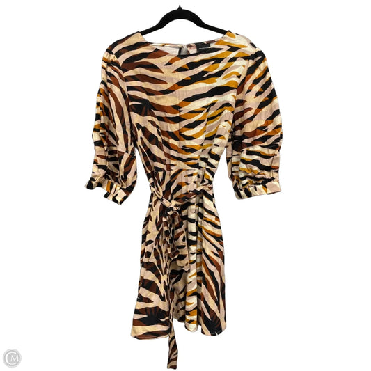 Dress Casual Short By Who What Wear In Brown & Cream, Size: M