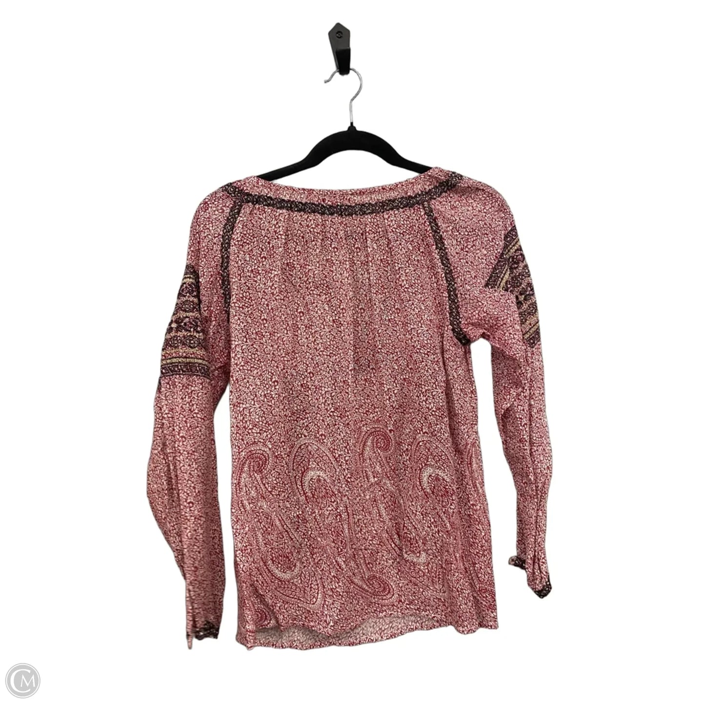 Blouse Long Sleeve By Calypso St Barth In Black & Red, Size: Xs