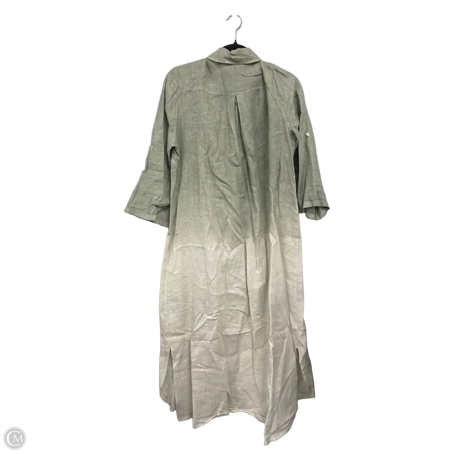 Dress Casual Maxi By Charlie B In Green & White, Size: M