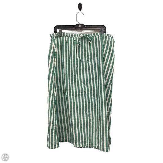 Skirt Midi By Universal Thread In Green & White, Size: Xl