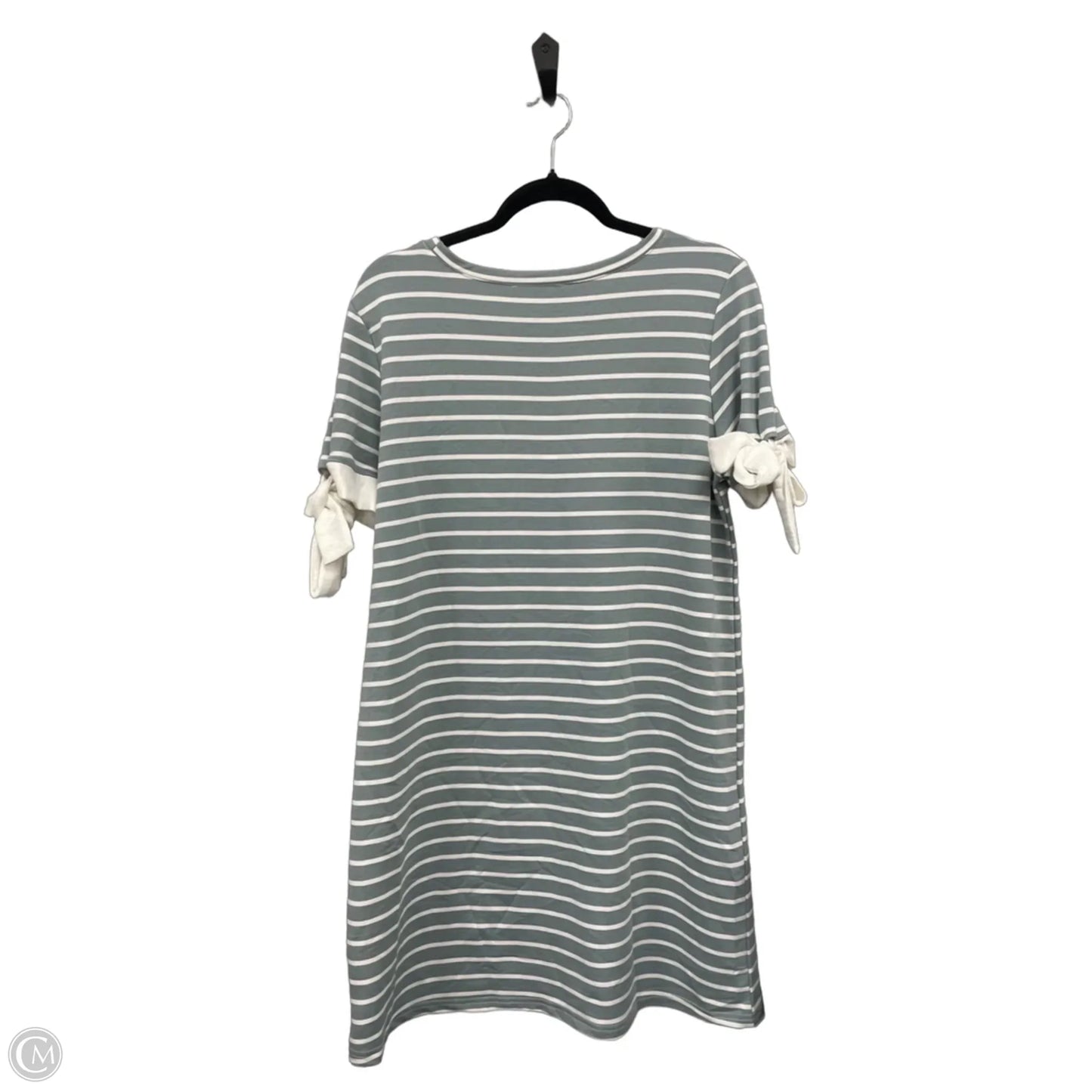 Dress Casual Short By She + Sky In Green & White, Size: L