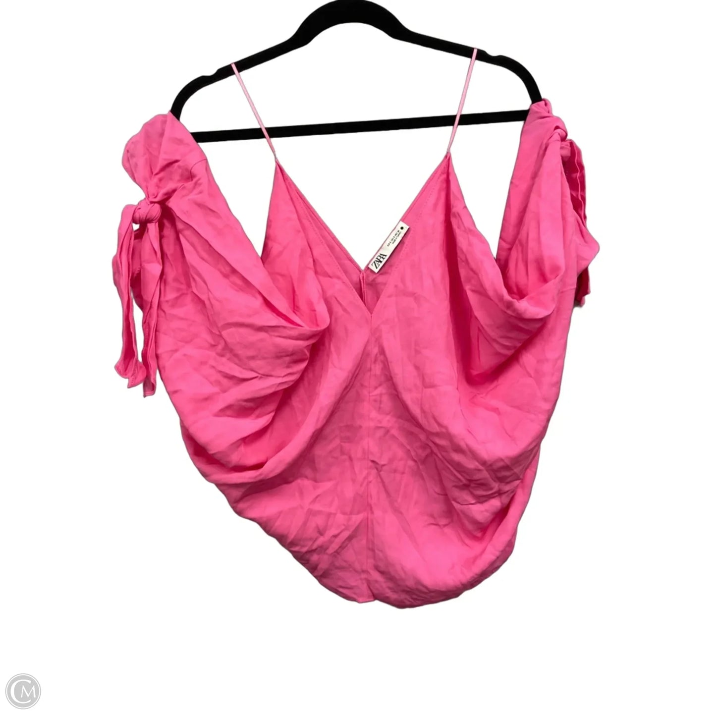 Blouse Short Sleeve By Zara In Pink, Size: S