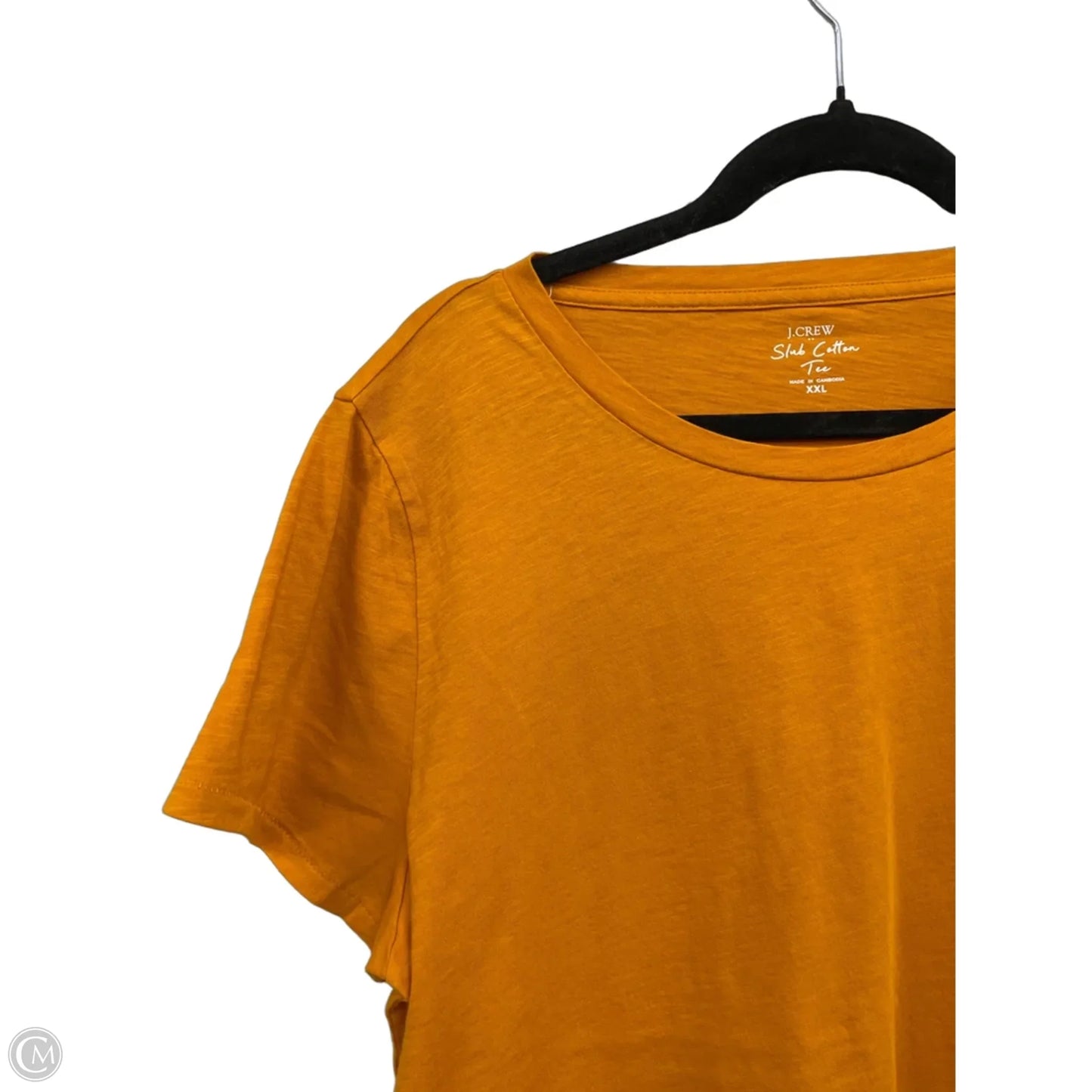 Top Short Sleeve Basic By J. Crew In Gold, Size: Xxl