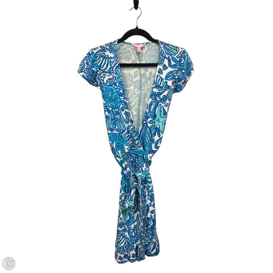 Dress Designer By Lilly Pulitzer In Blue & White, Size: S