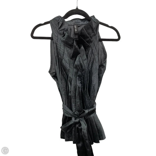 Blouse Sleeveless By Fabrik In Black, Size: L