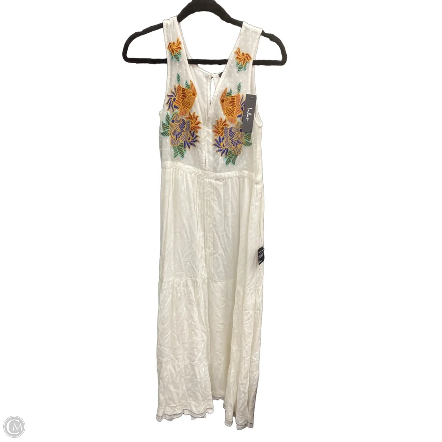 Dress Casual Maxi By Lulus In White & Yellow, Size: M