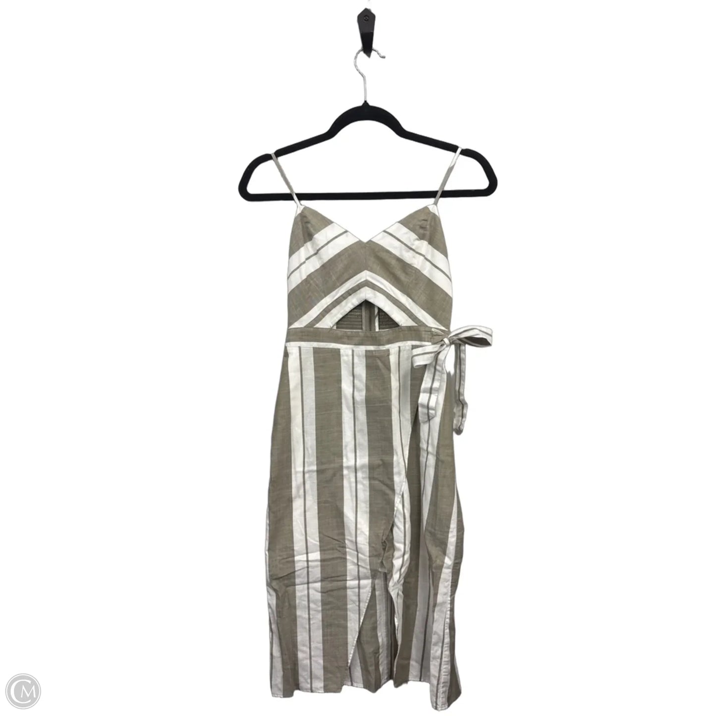 Dress Casual Short By Express In Green & White, Size: 0