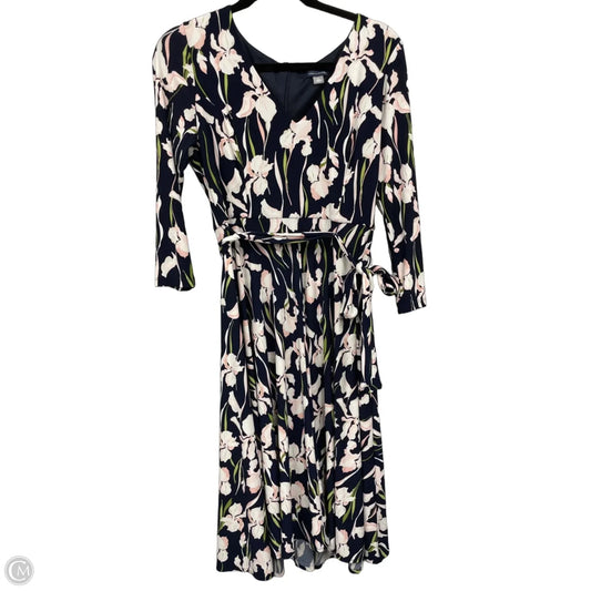 Dress Casual Midi By Tommy Hilfiger In Blue & Pink, Size: 8