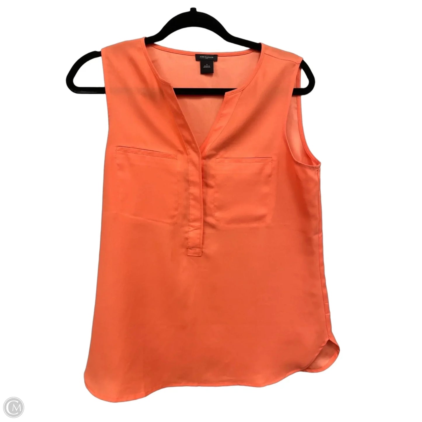 Blouse Sleeveless By Ann Taylor In Orange, Size: S