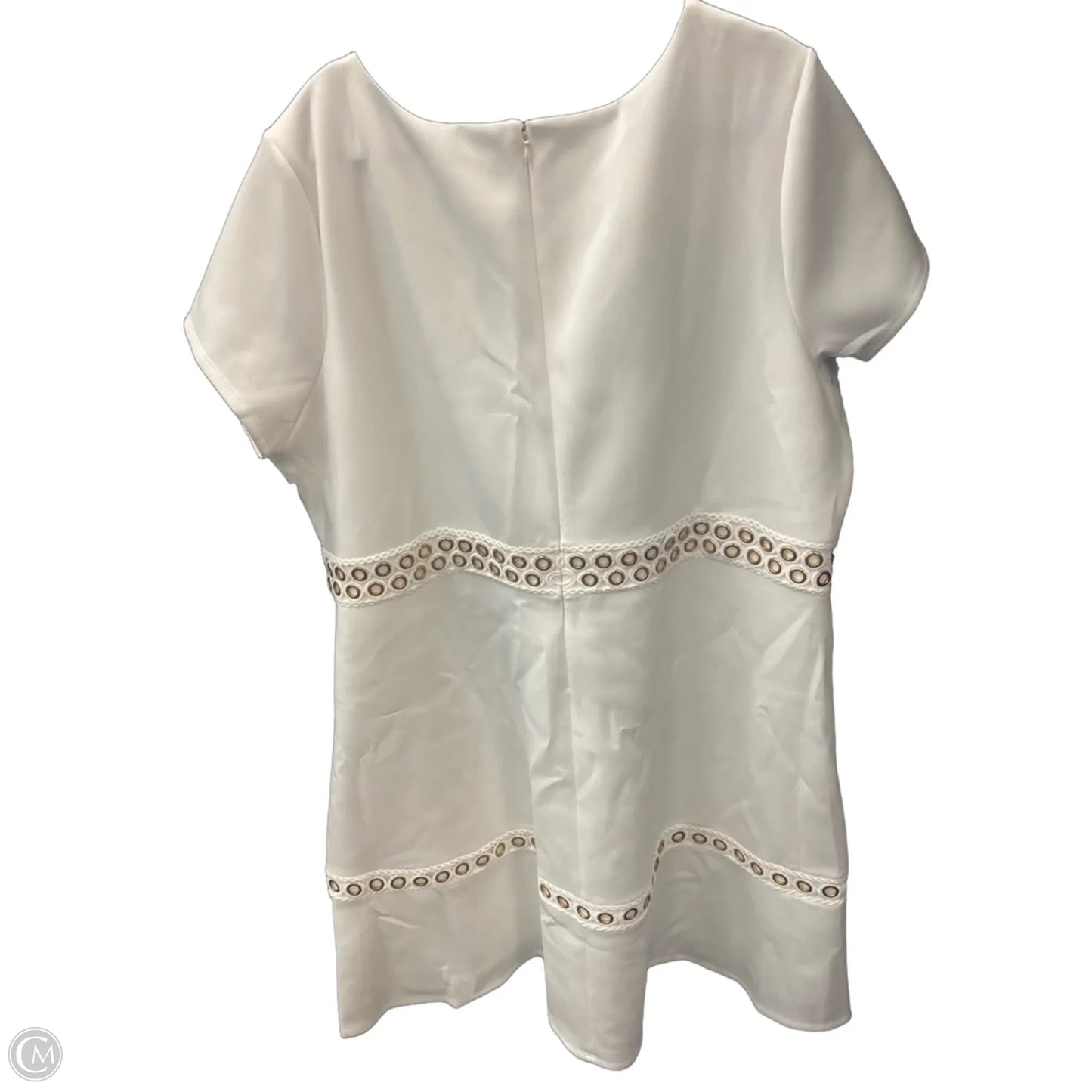 Dress Casual Midi By Cme In Gold & White, Size: 4x