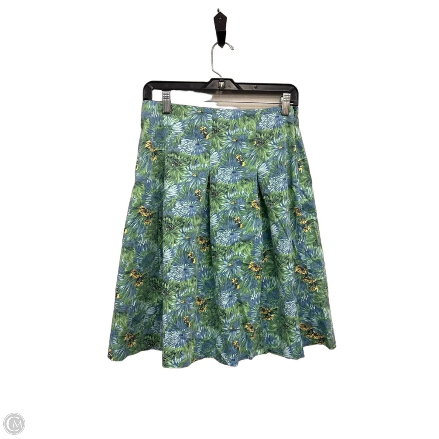 Skirt Midi By Talbots In Blue & Green, Size: 4