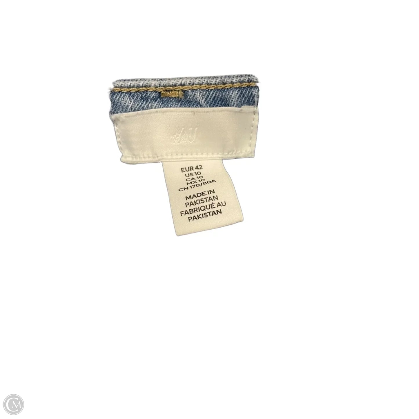 Jeans Wide Leg By H&m In Blue Denim, Size: 10
