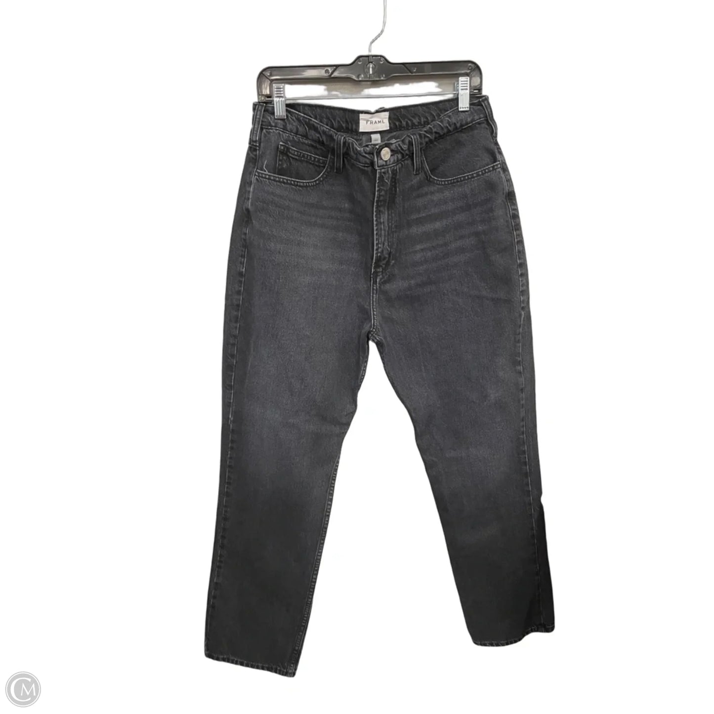 Jeans Boyfriend By Frame In Black Denim, Size: 10