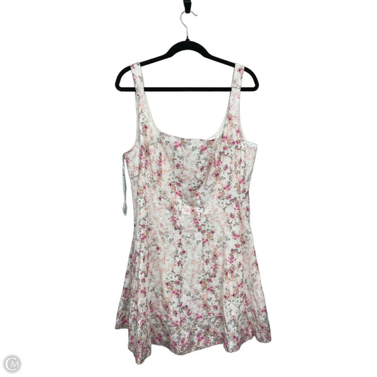 Dress Casual Short By Avec Les Filles In Pink & White, Size: 14
