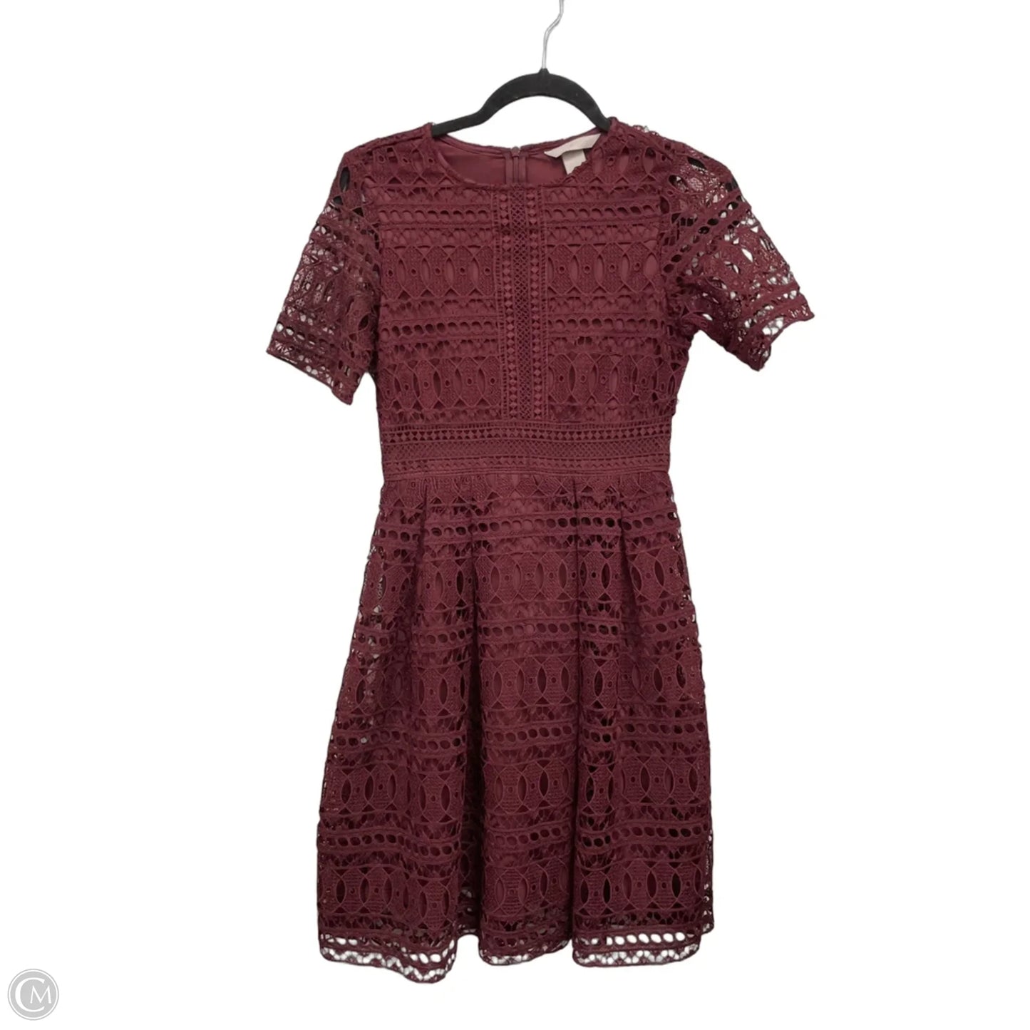 Dress Casual Short By H&m In Maroon, Size: Xs