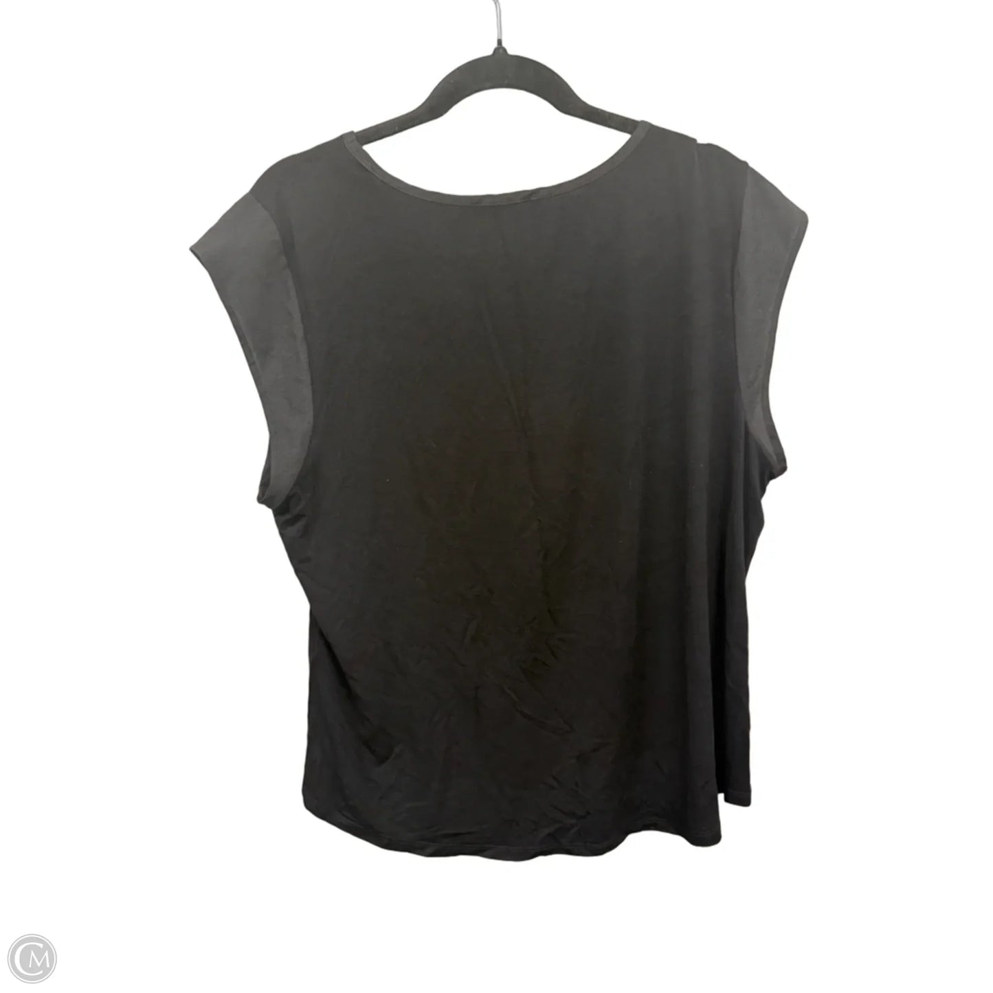 Top Short Sleeve Basic By Calvin Klein In Black, Size: Xl
