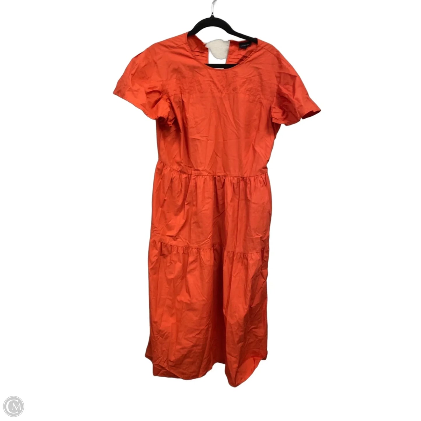 Dress Casual Midi By Who What Wear In Orange, Size: L