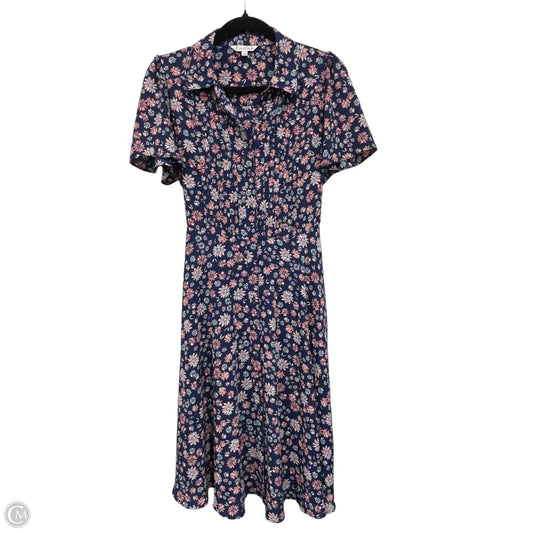 Dress Casual Midi By Nanette By Nanette Lepore In Blue & Pink, Size: 4