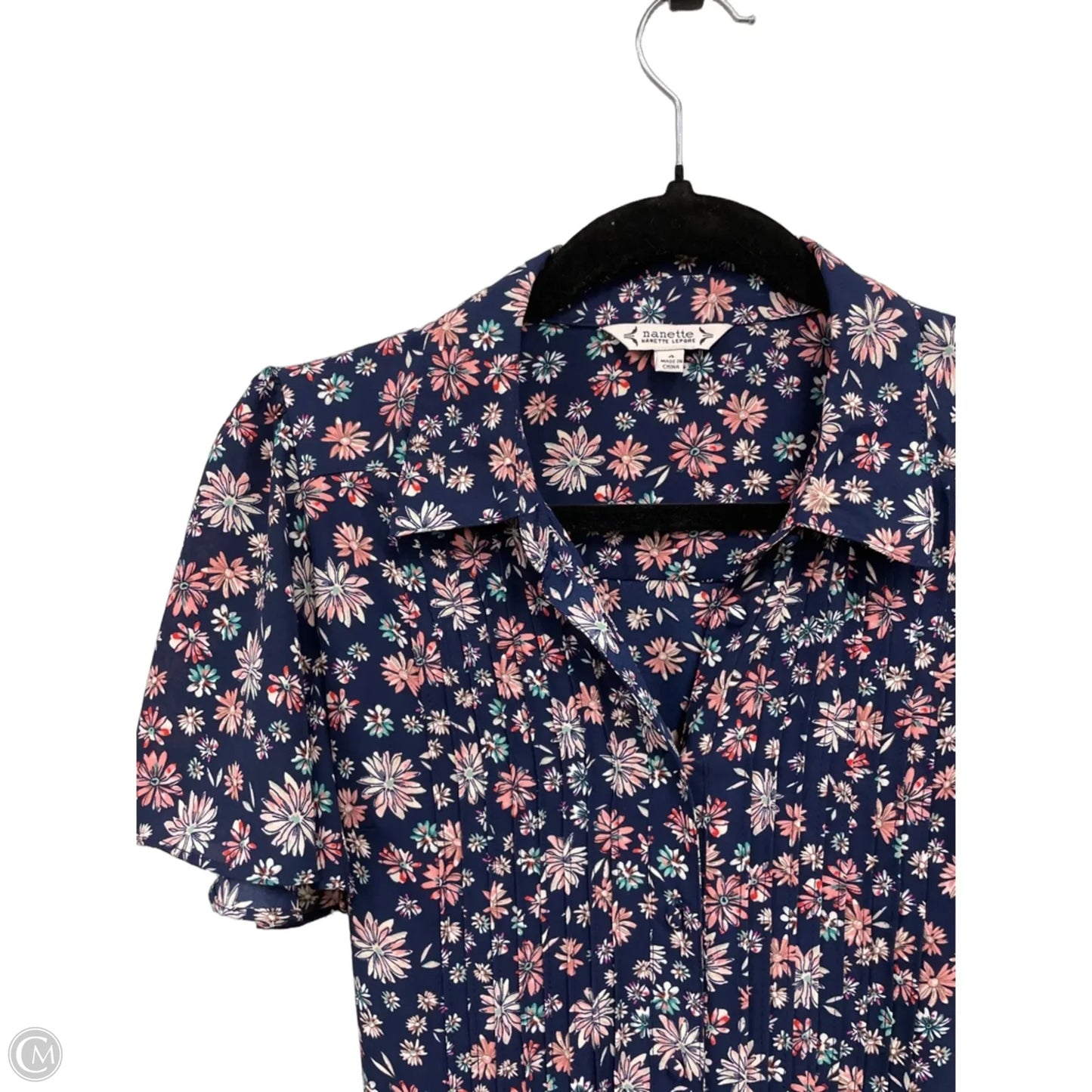 Dress Casual Midi By Nanette By Nanette Lepore In Blue & Pink, Size: 4