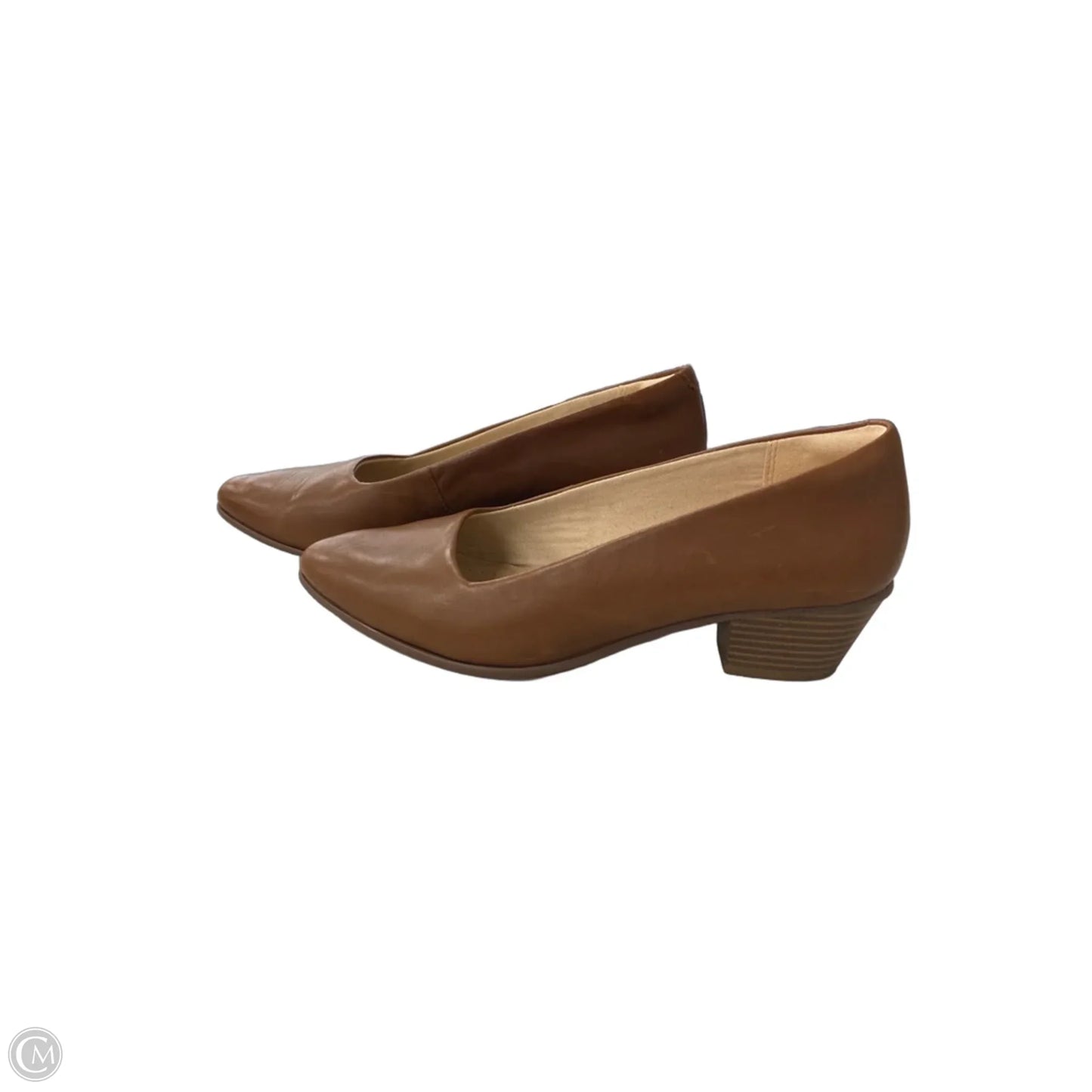 Shoes Heels Block By Clarks In Brown, Size: 8.5