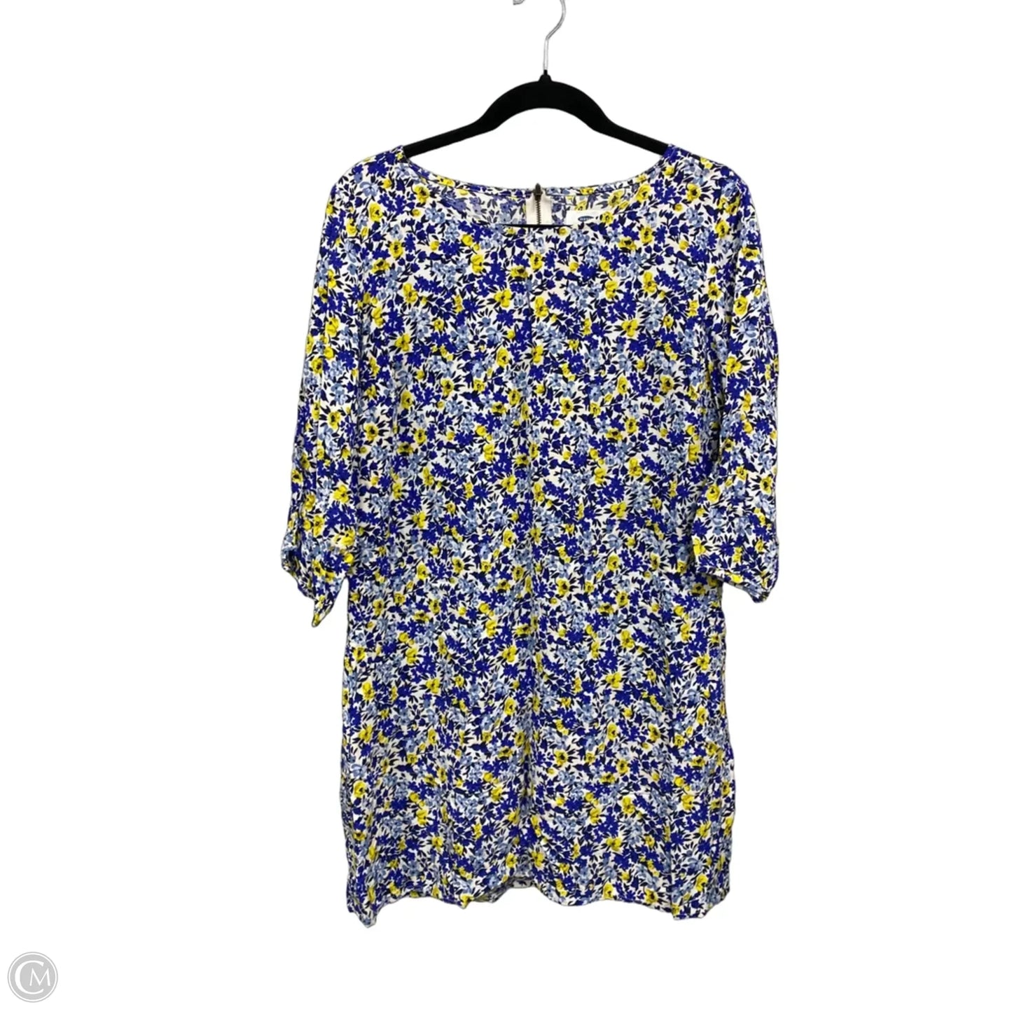 Dress Casual Short By Old Navy In Blue & Yellow, Size: L