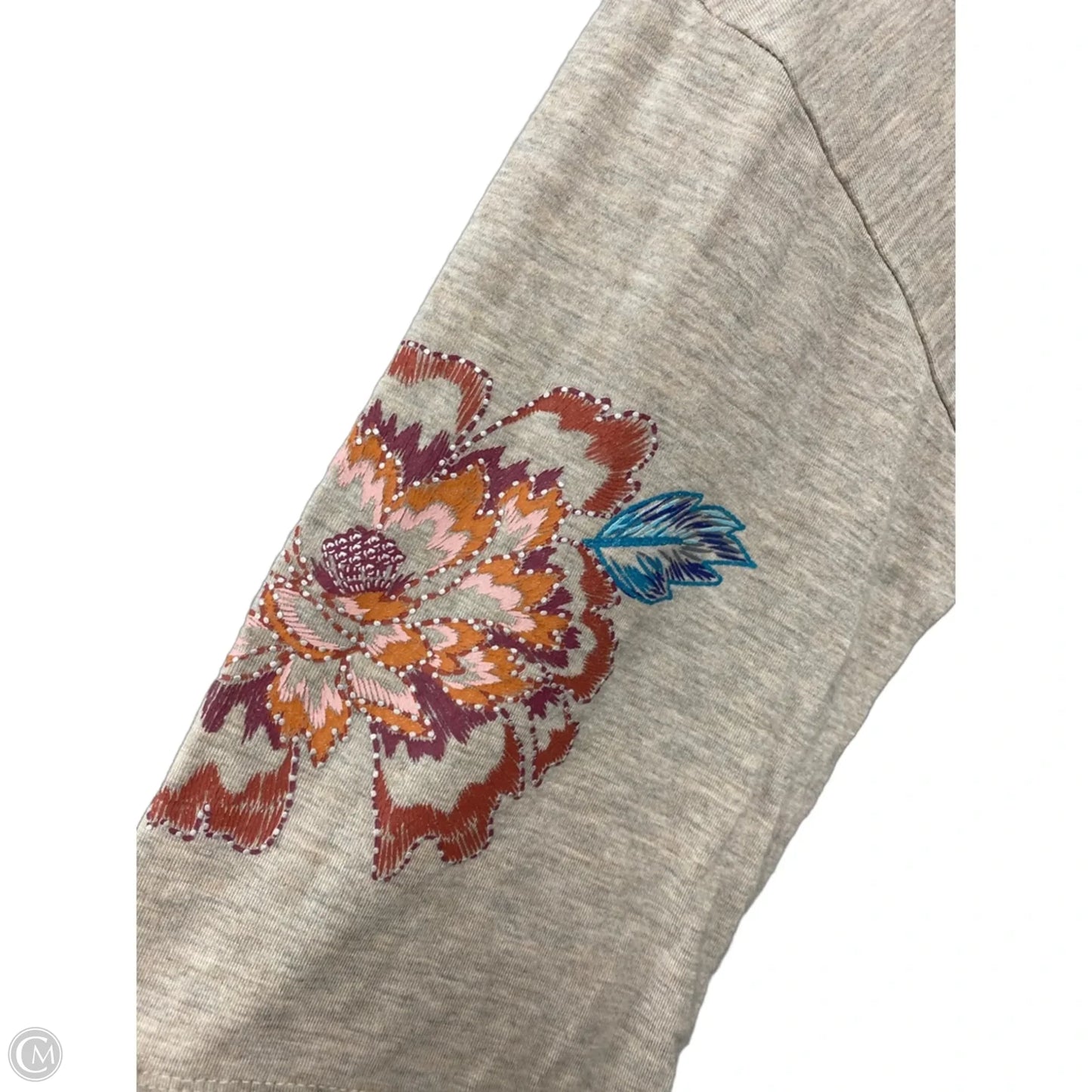 Tunic Short Sleeve By Democracy In Blue & Tan, Size: L