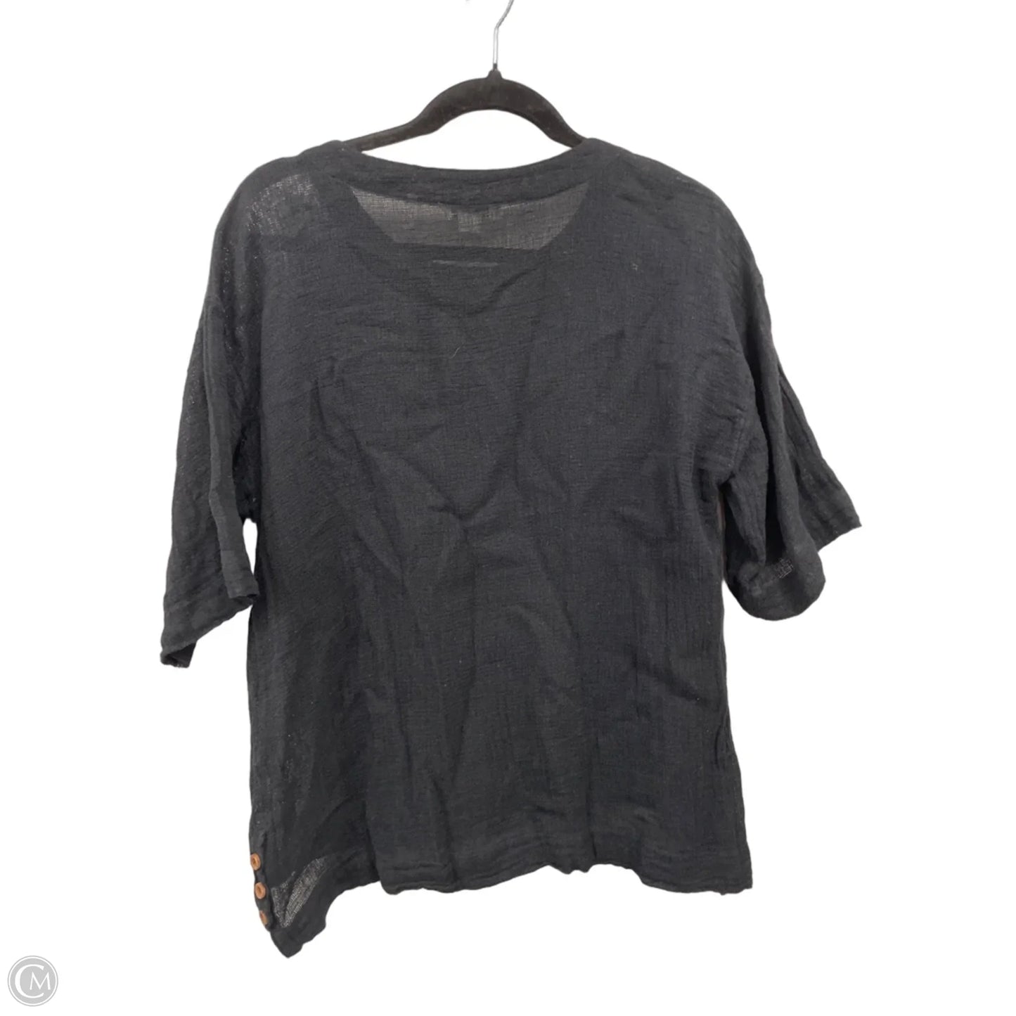 Top Short Sleeve By Simply Noelle In Black, Size: S
