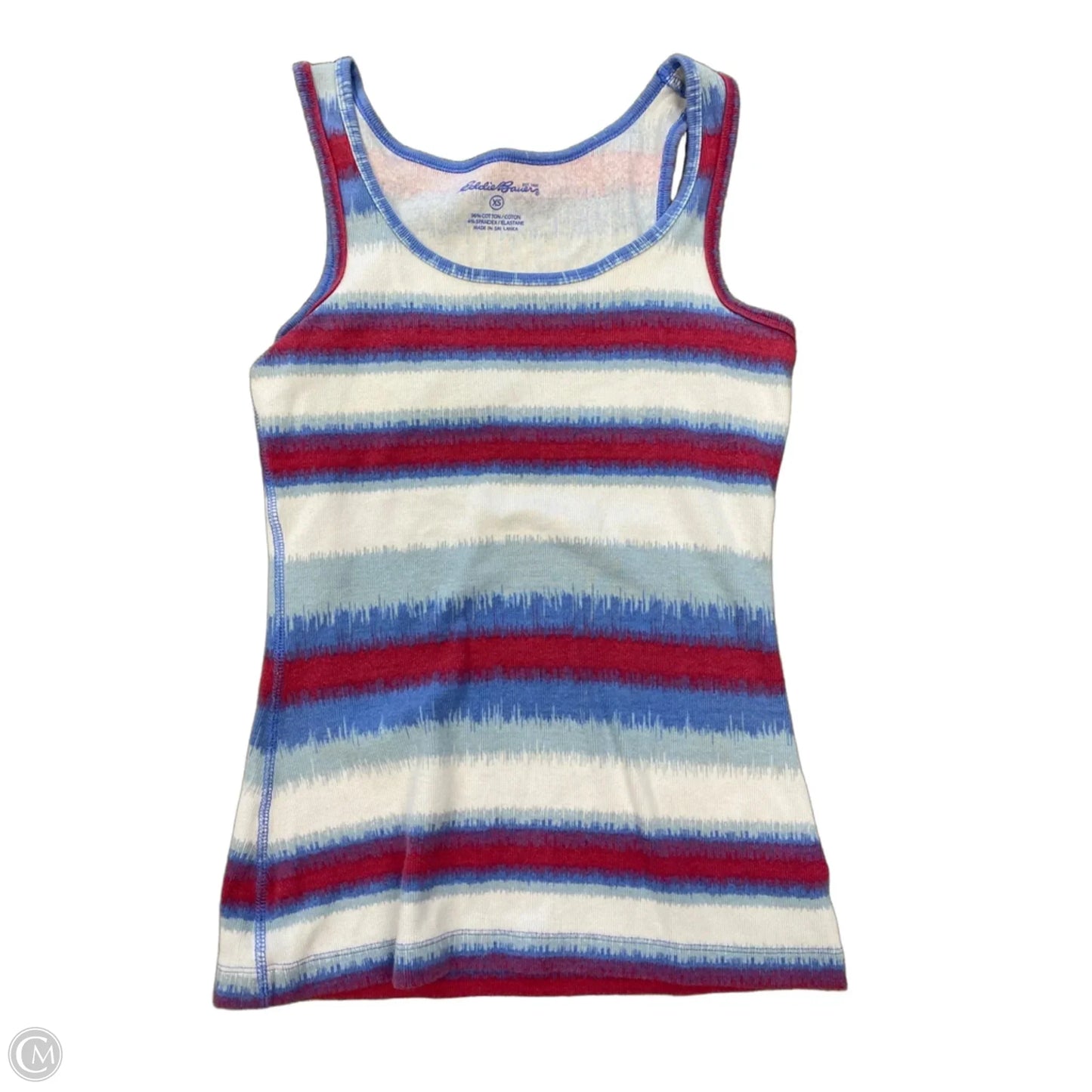 Tank Top By Eddie Bauer In Blue & Red & White, Size: Xs