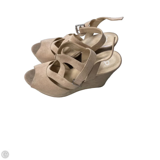 Sandals Heels Wedge By Bp In Tan, Size: 7