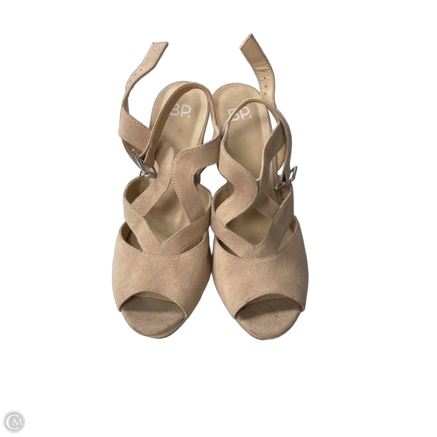 Sandals Heels Wedge By Bp In Tan, Size: 7