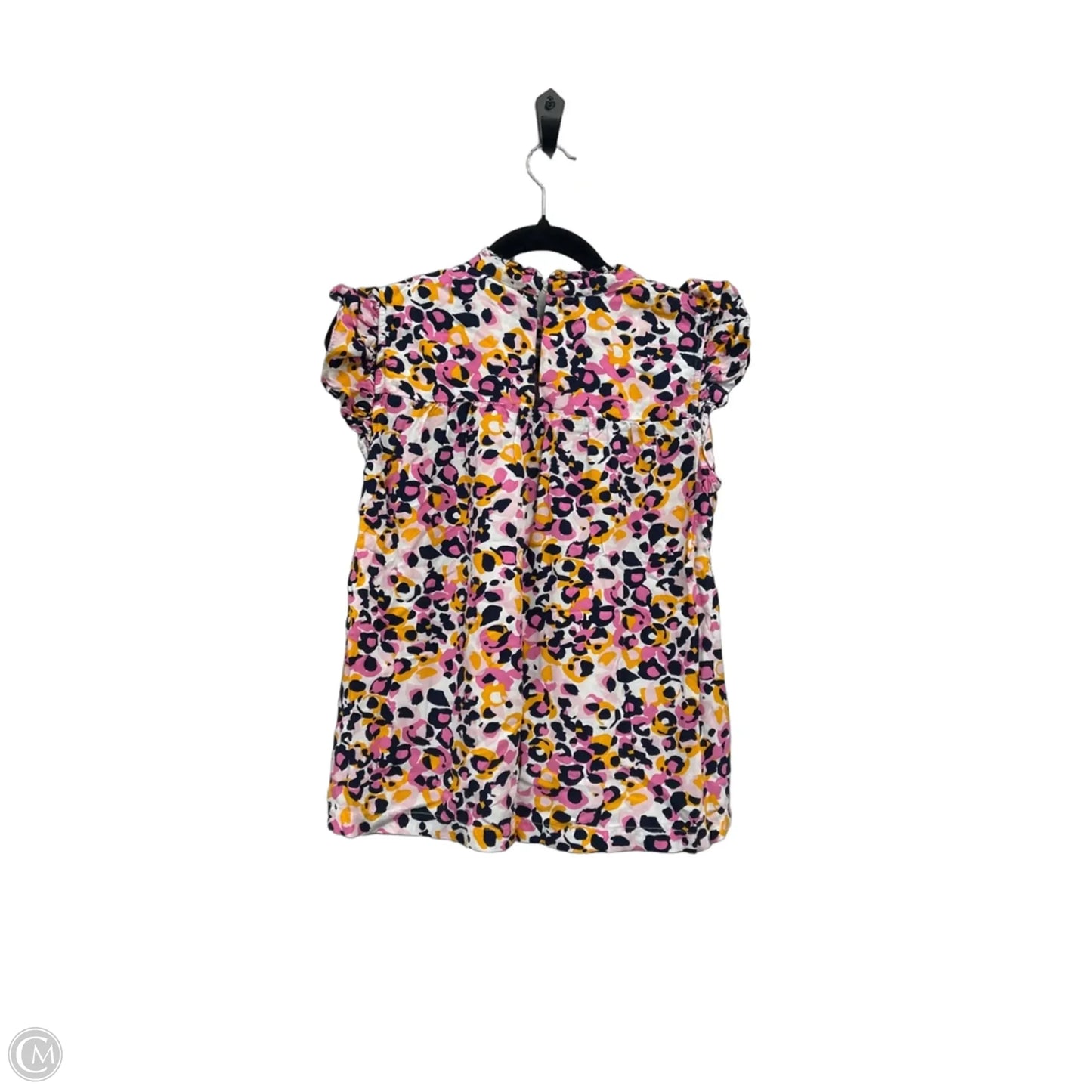 Blouse Short Sleeve By Crown And Ivy In Pink & Yellow, Size: M