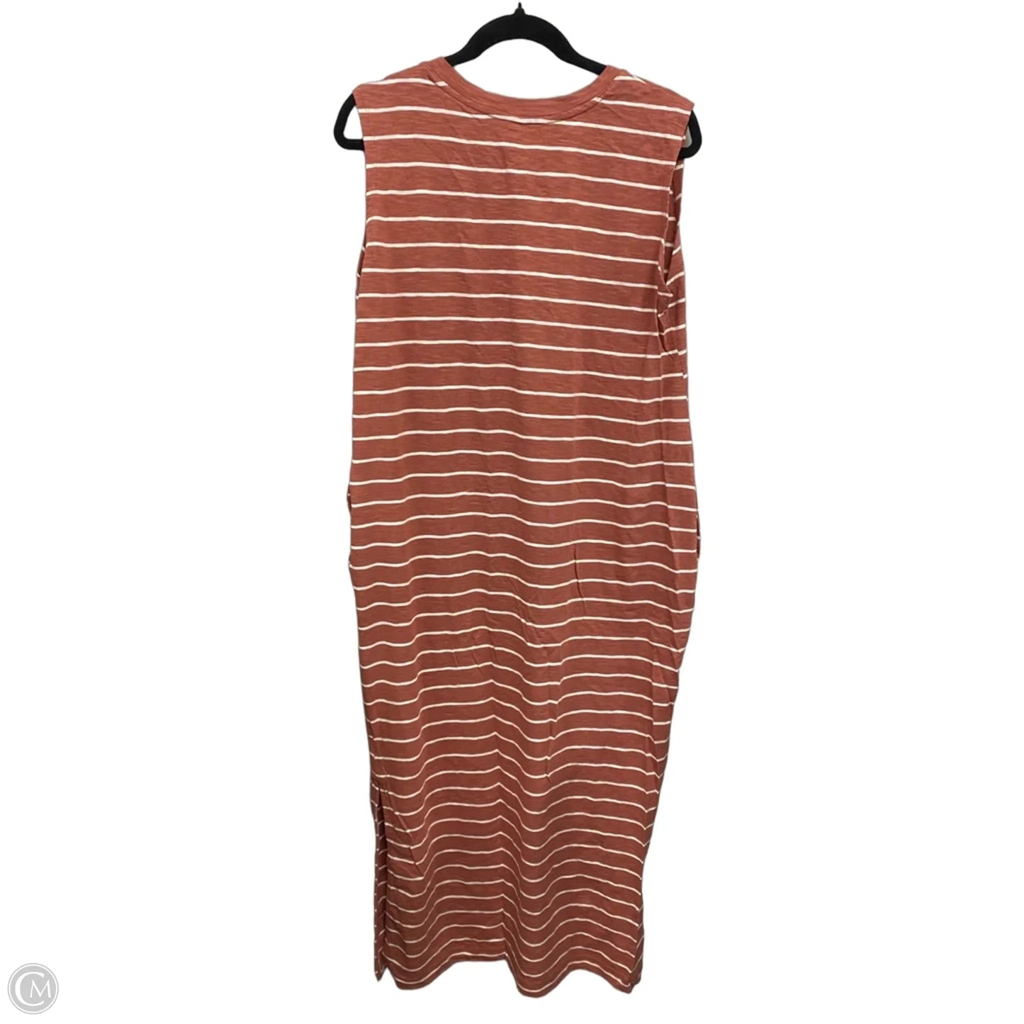 Dress Casual Maxi By Lou And Grey In Orange & White, Size: L