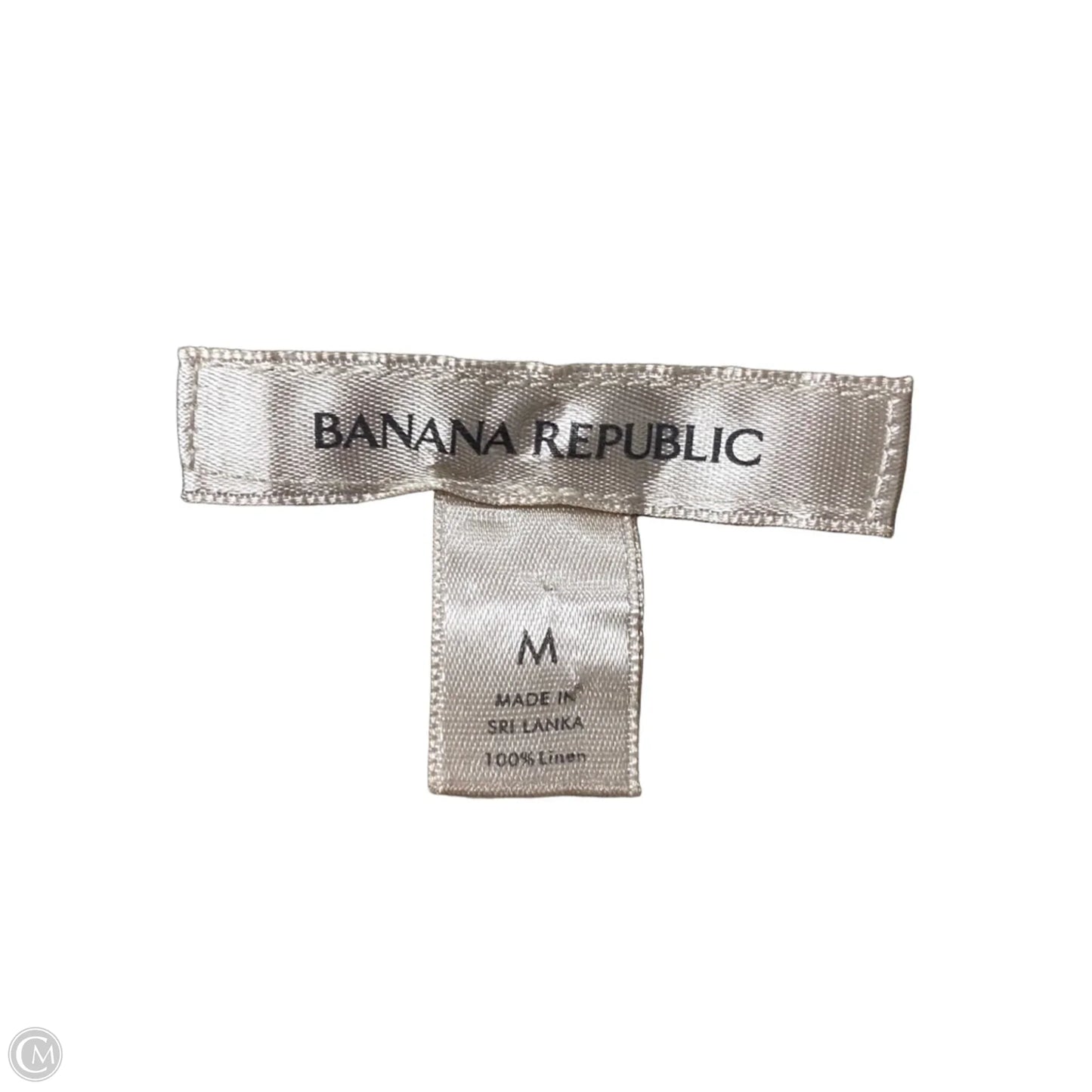 Blouse Short Sleeve By Banana Republic In Tan, Size: M