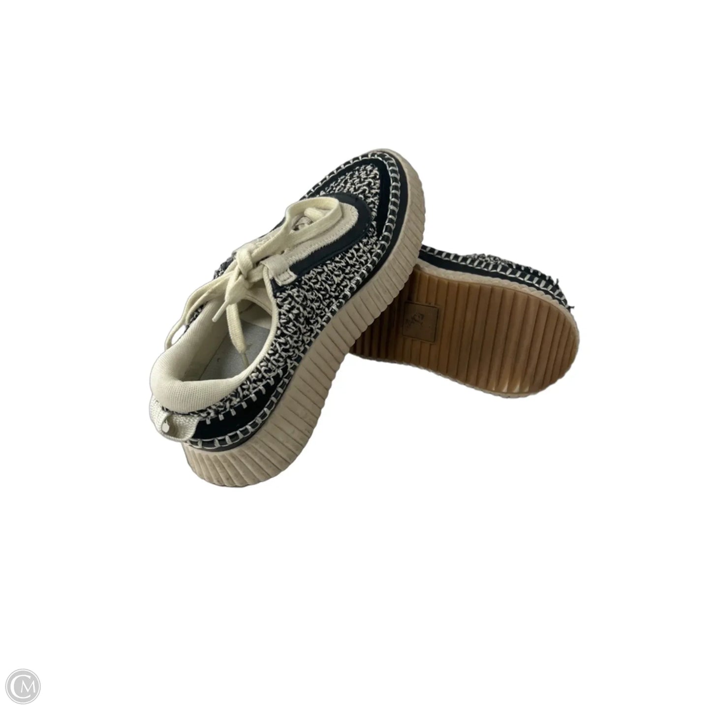 Shoes Sneakers By Dolce Vita In Black & Cream, Size: 7.5