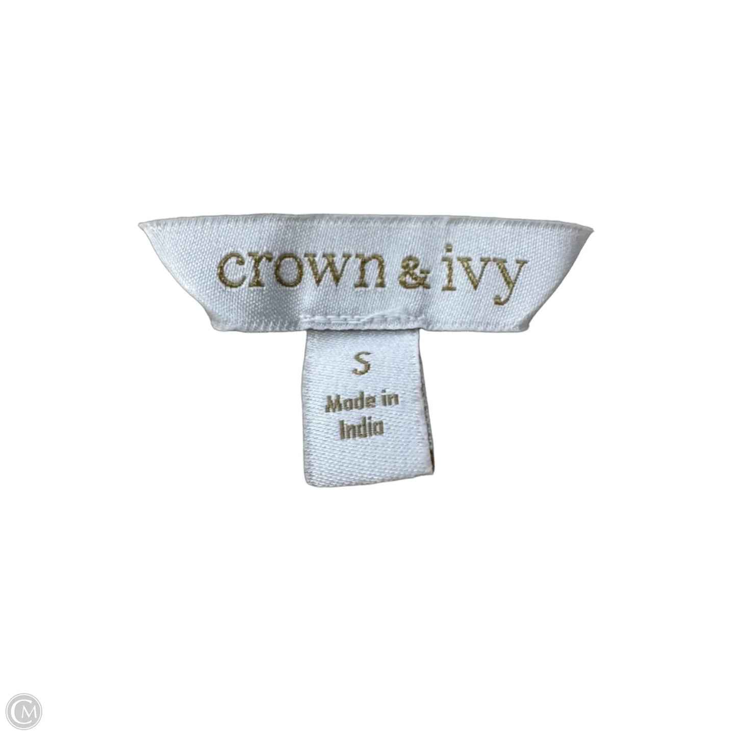 Top Short Sleeve By Crown And Ivy In Cream & White, Size: S