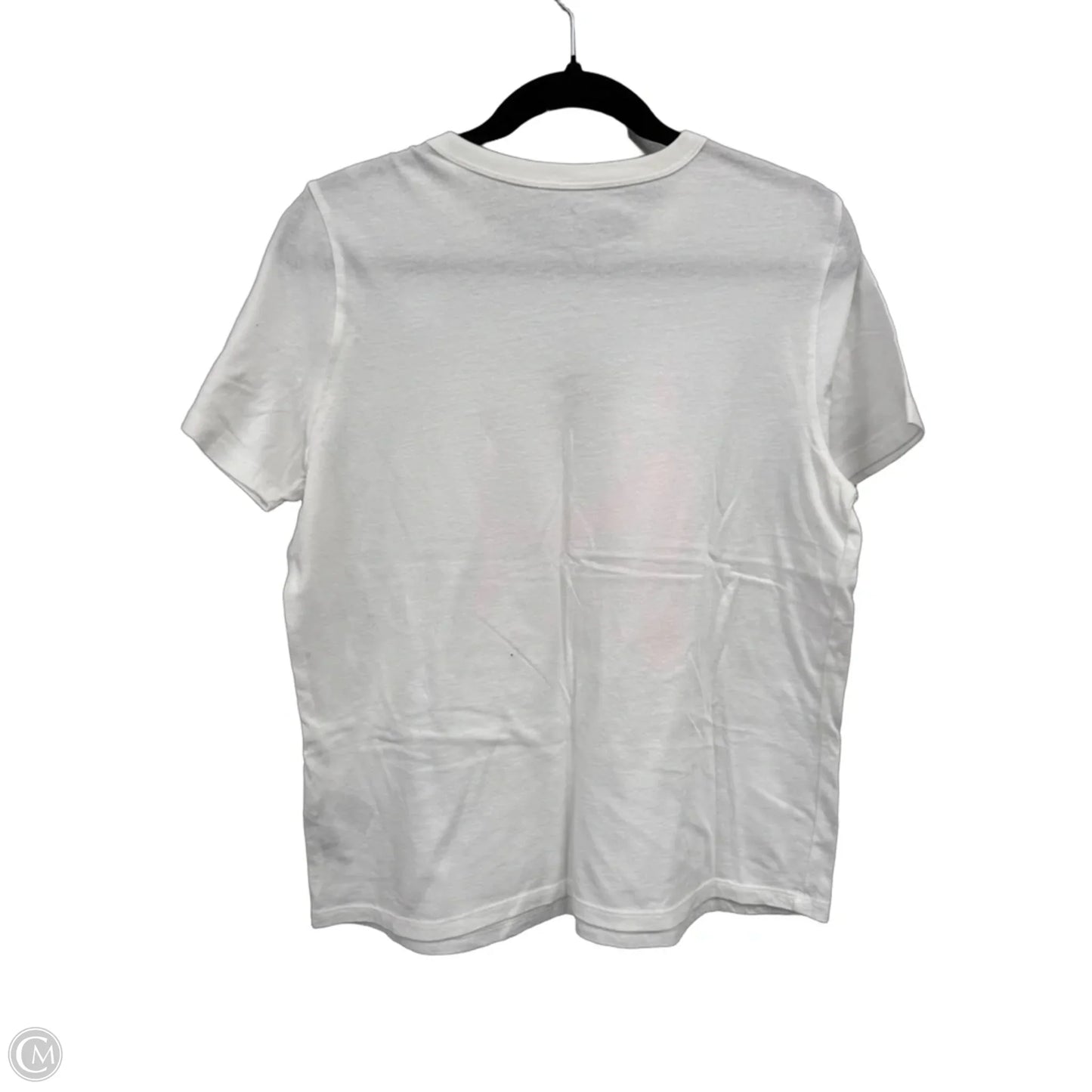 Top Short Sleeve Basic By Old Navy In Pink & White, Size: M