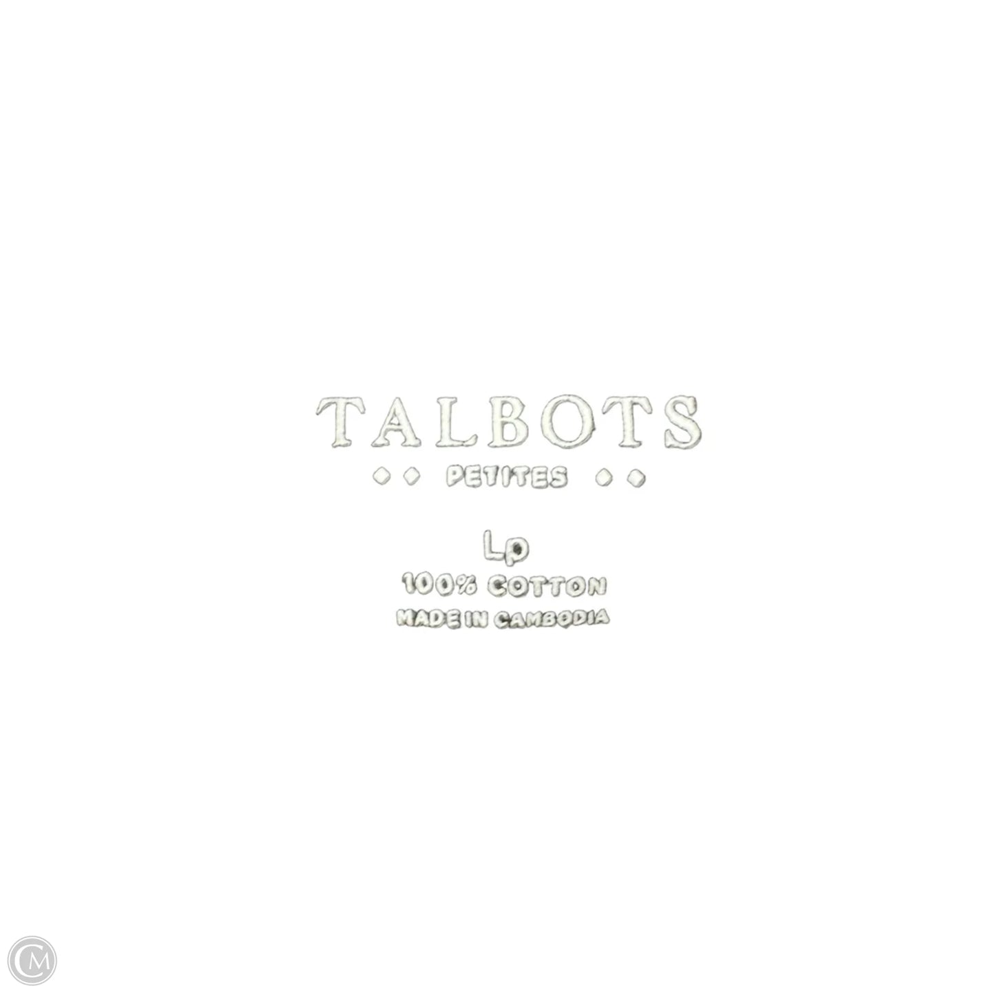 Top Short Sleeve Basic By Talbots In Black, Size: Lp