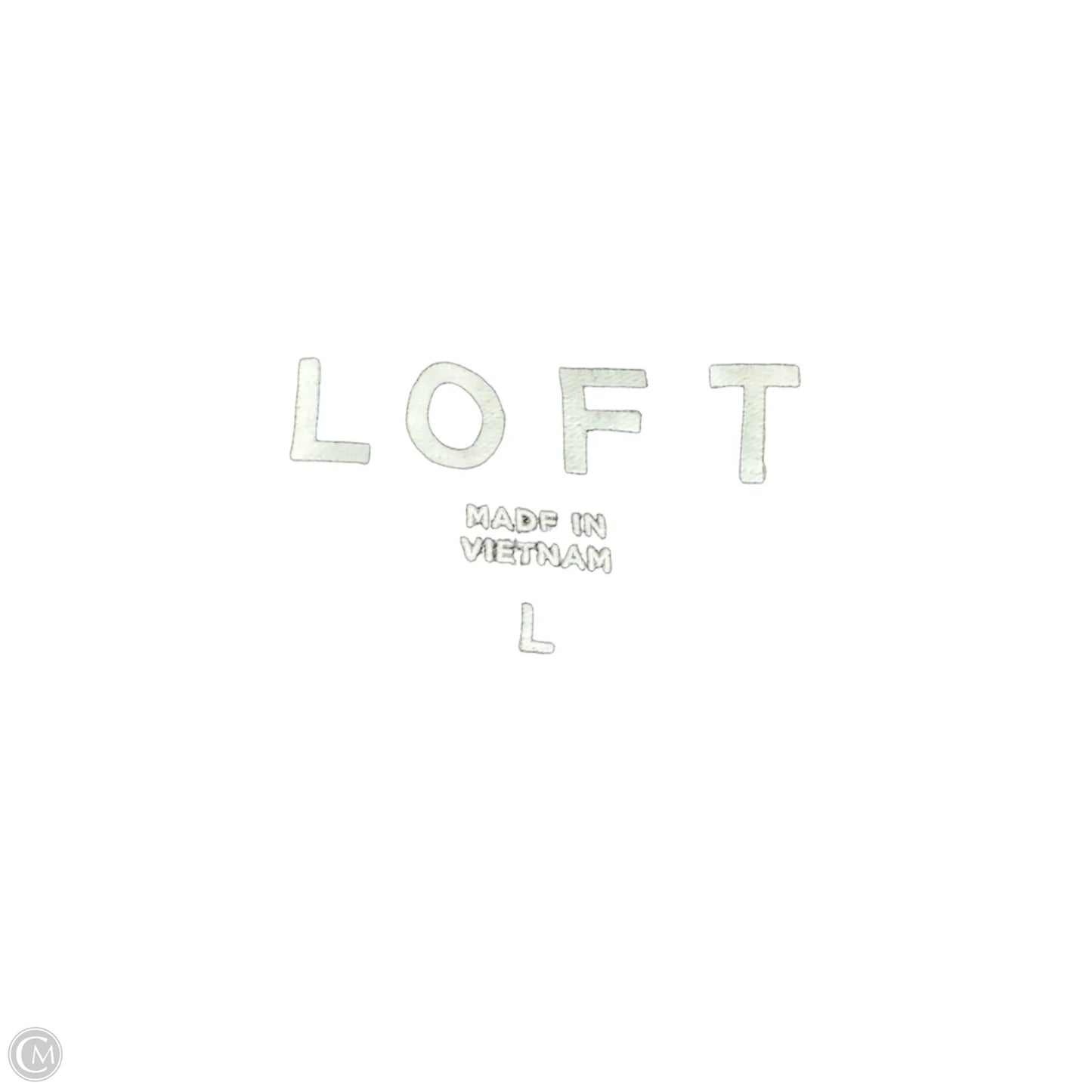 Top Short Sleeve By Loft In Black, Size: L