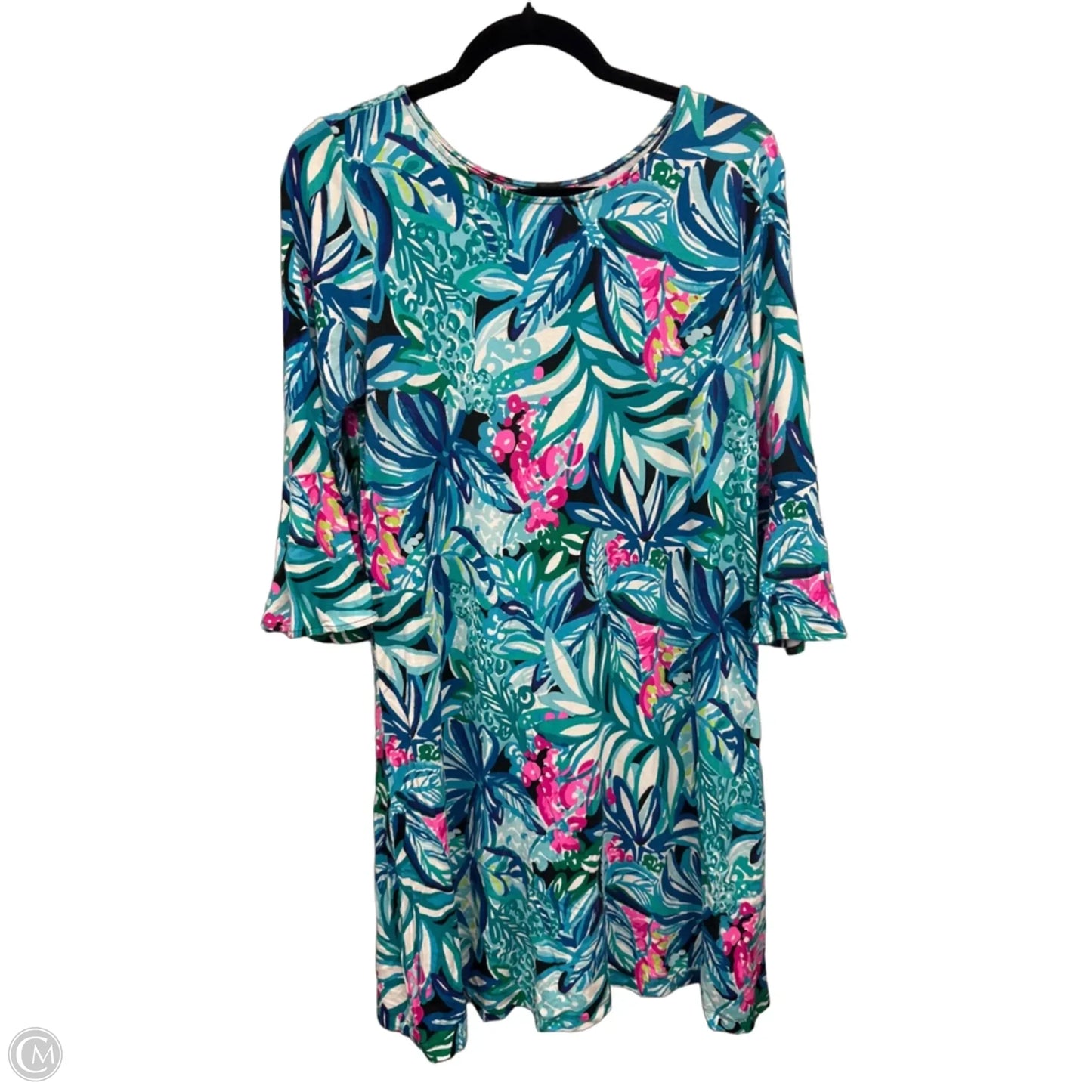 Dress Designer By Lilly Pulitzer In Green & Pink, Size: L