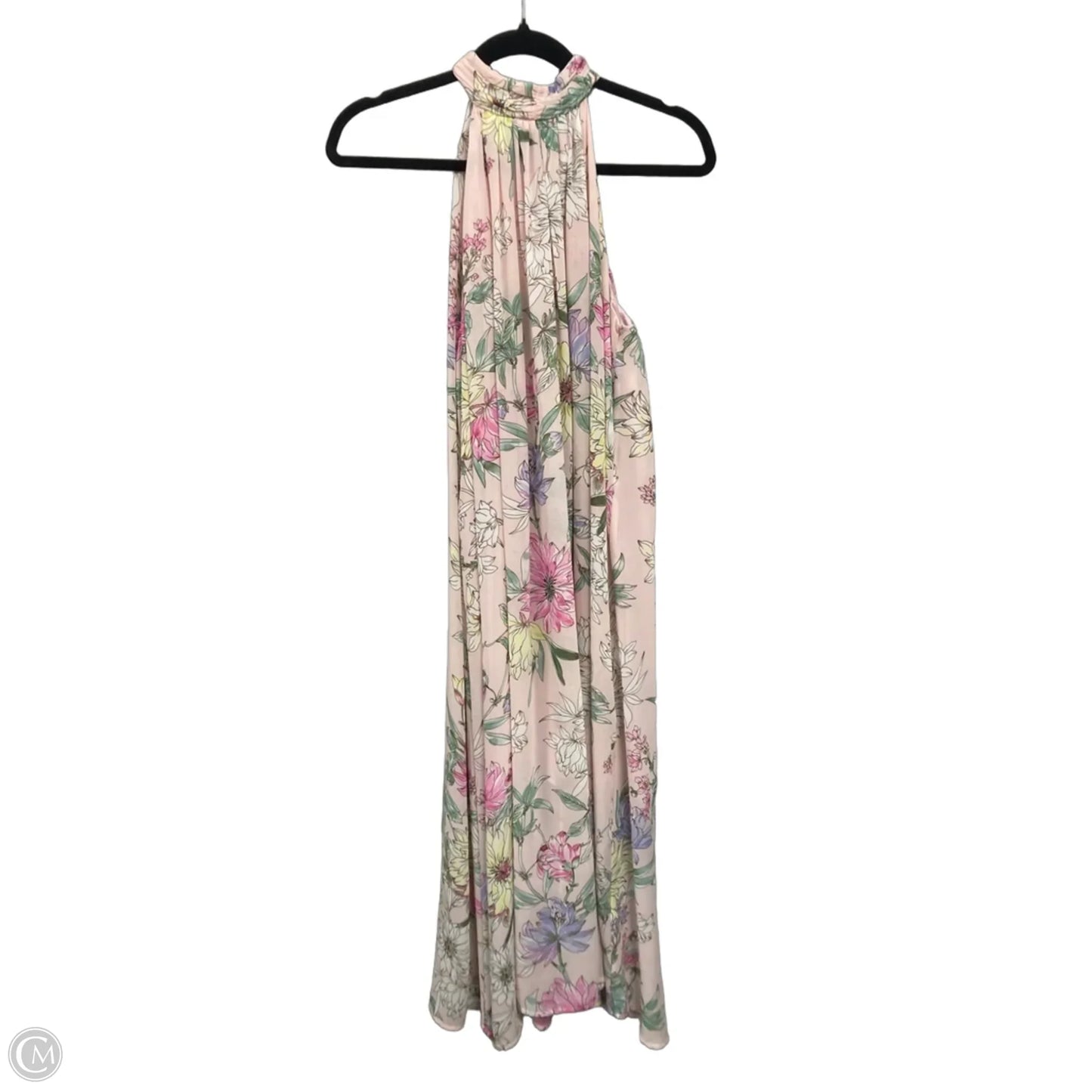 Dress Casual Maxi By H&m In Green & Pink, Size: 6