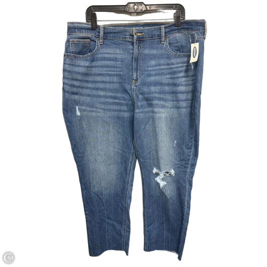 Jeans Straight By Old Navy In Blue Denim, Size: 18