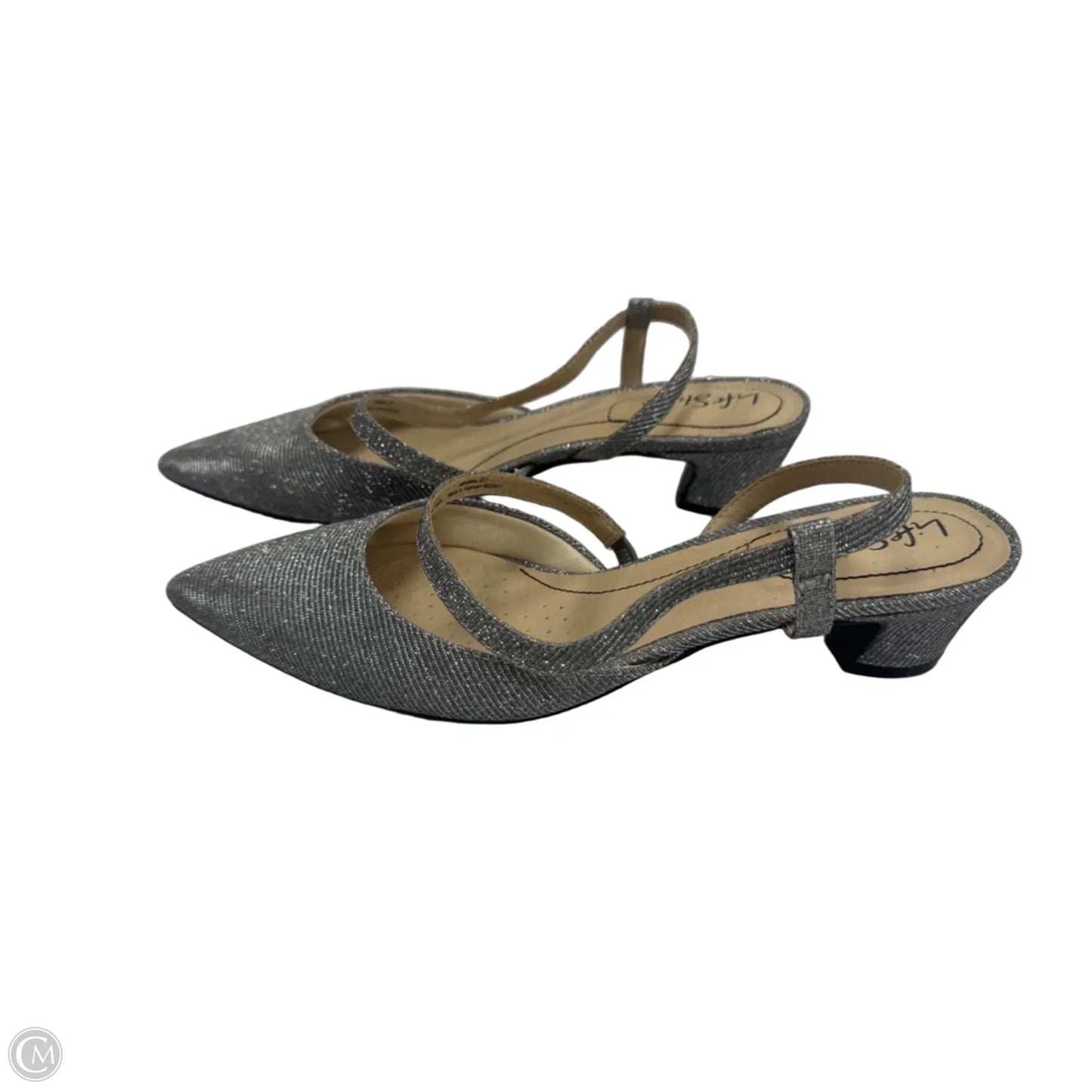 Shoes Heels Kitten By Life Stride In Silver, Size: 9.5