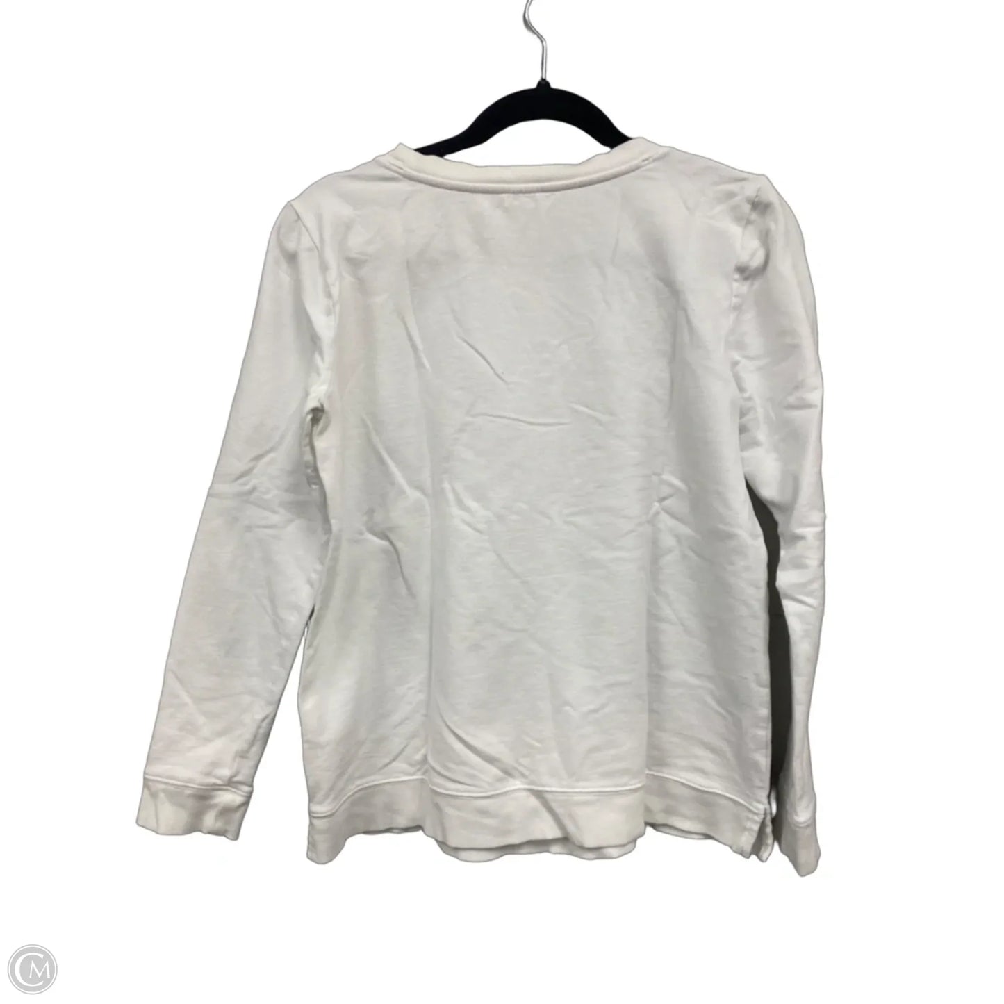 Sweatshirt Crewneck By Talbots In White & Yellow, Size: S
