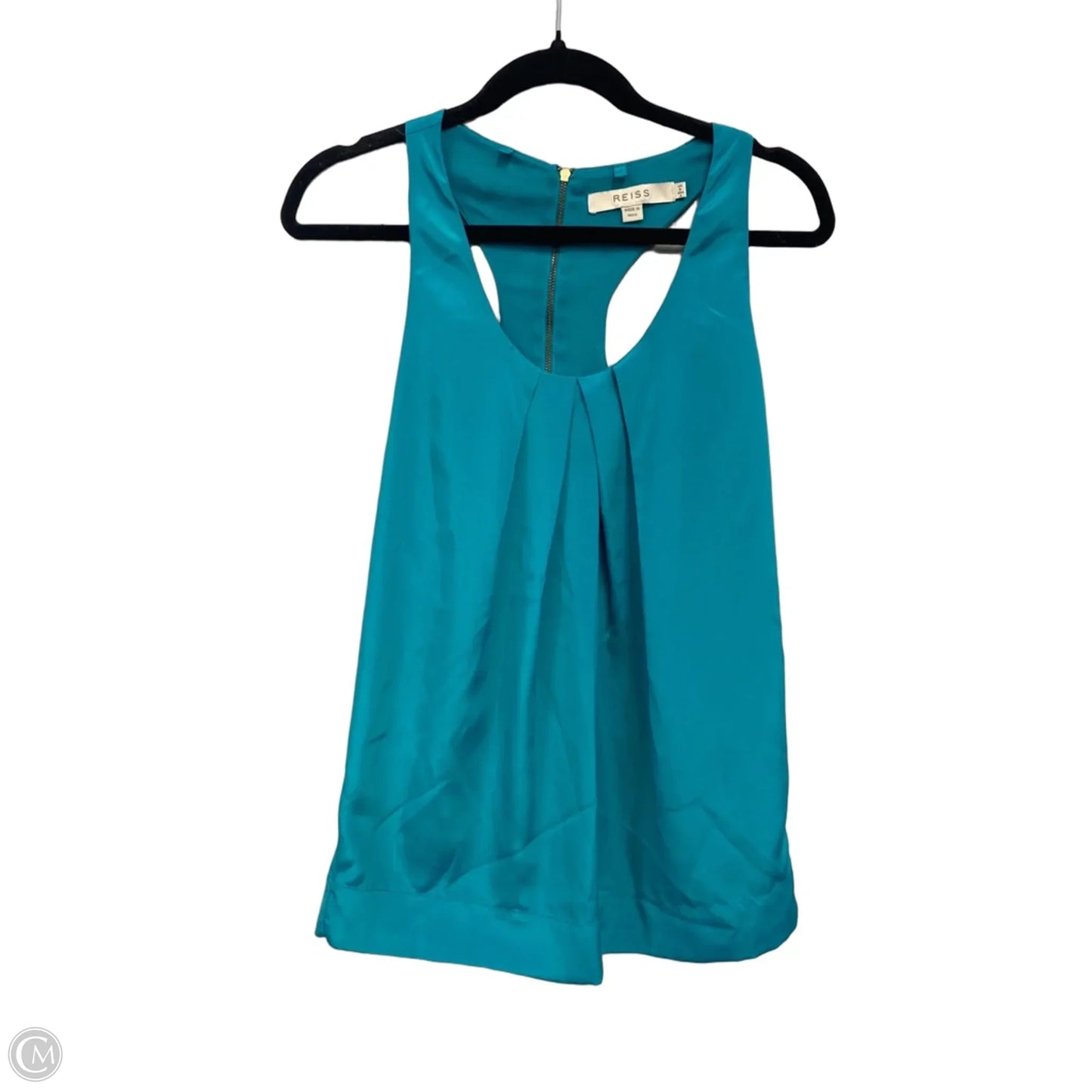 Blouse Sleeveless By Reiss In Teal, Size: 2