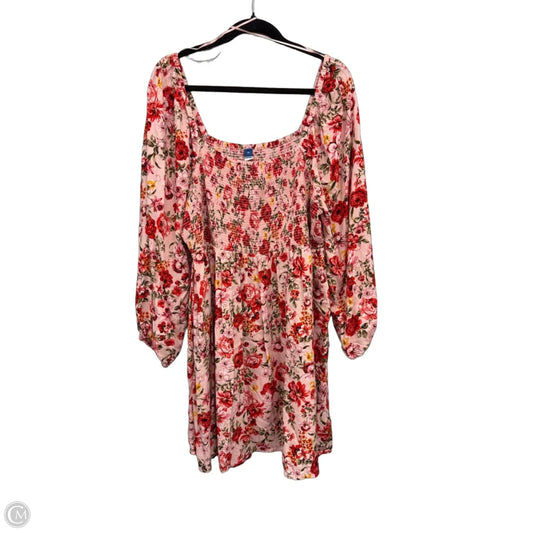 Dress Casual Short By Old Navy In Pink & Red, Size: 2x