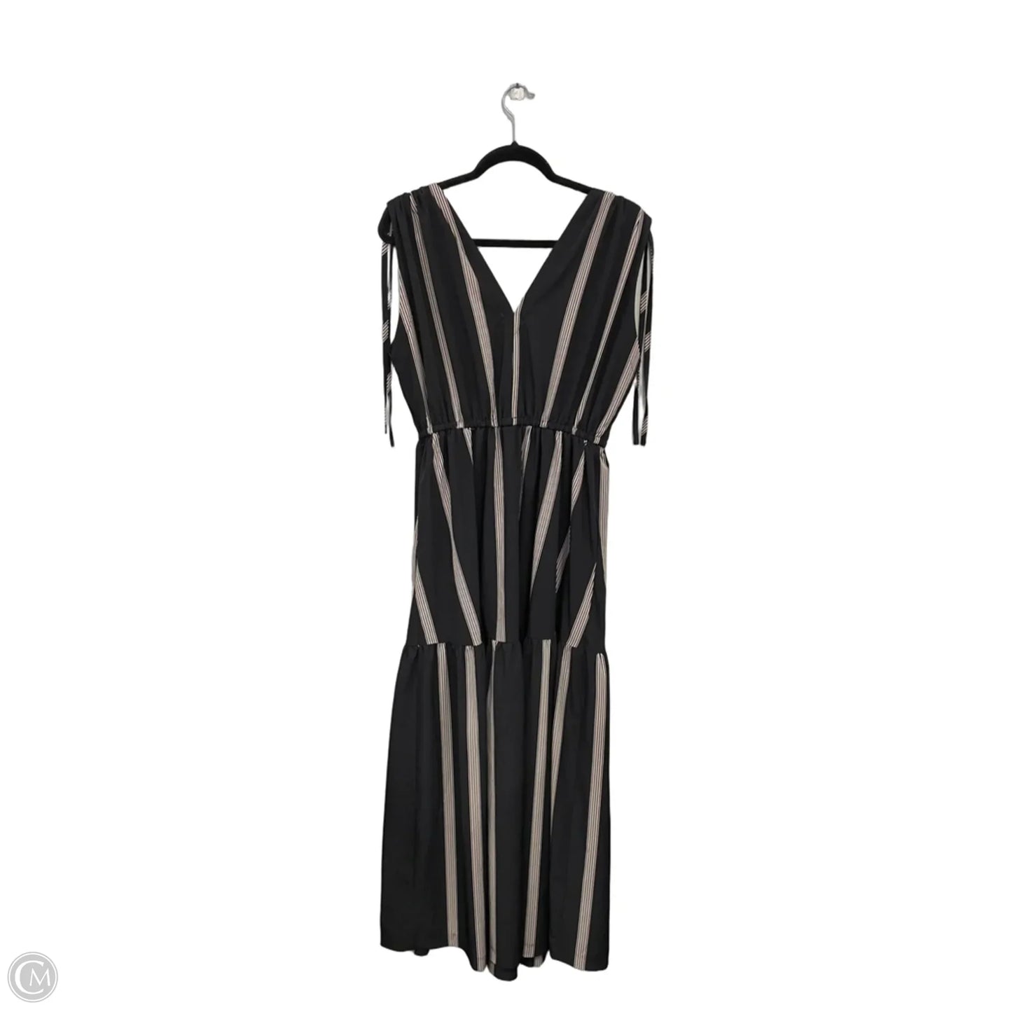 Dress Casual Maxi By Calvin Klein In Black & Tan, Size: 12